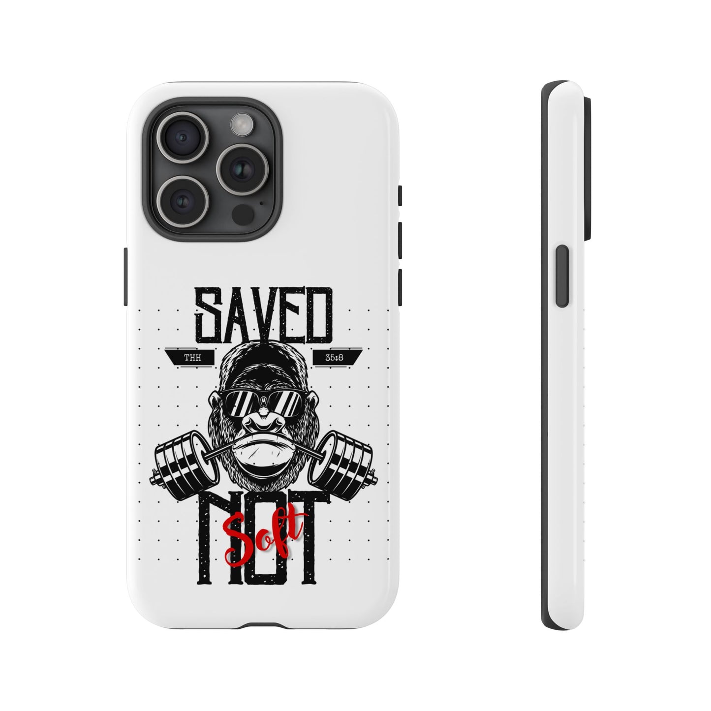 Tough Cases - Heavy Duty Phone Case for Fitness Lovers, Gym Accessories, Workout Gifts, Saved by Lift Design, Tough Armor
