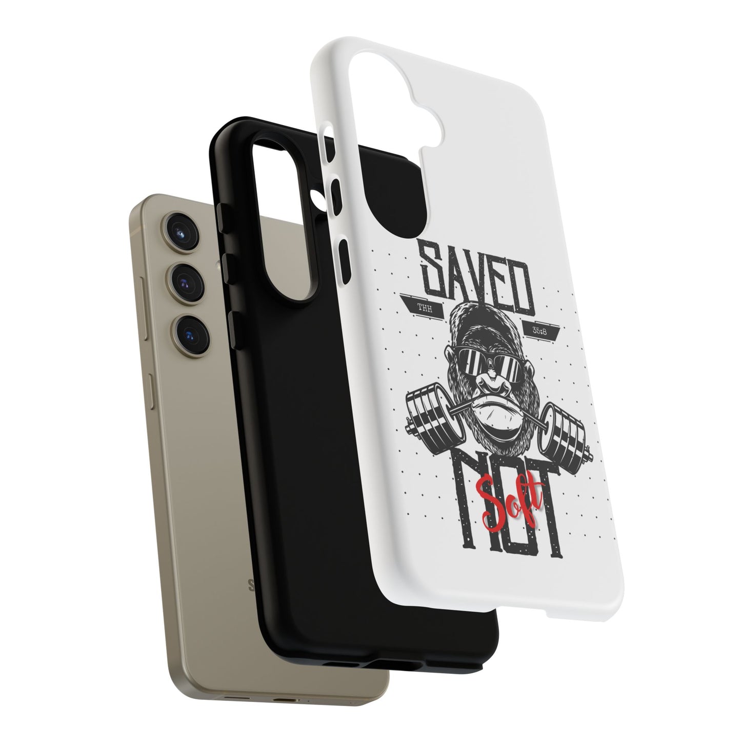 Tough Cases - Heavy Duty Phone Case for Fitness Lovers, Gym Accessories, Workout Gifts, Saved by Lift Design, Tough Armor