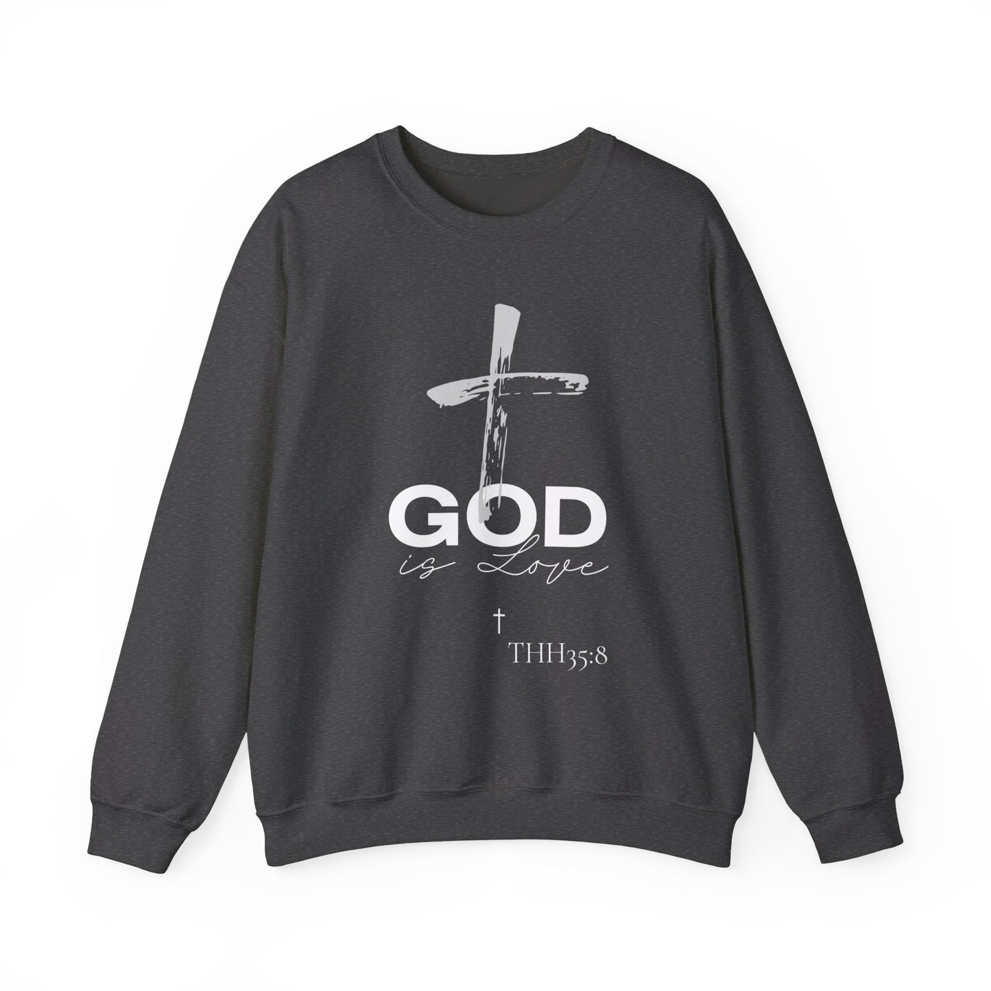 Faith-Inspired Crewneck Sweatshirt | Cozy Christian Apparel, Religious Gift, God is Love, Perfect for Church and Everyday Wear