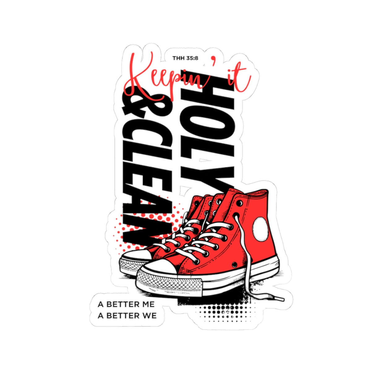 Cool Red Shoe Stickers | Trendy Vinyl Decals for Laptops, Water Bottles, and More | Perfect for Gift Giving, DIY Projects, and Holidays