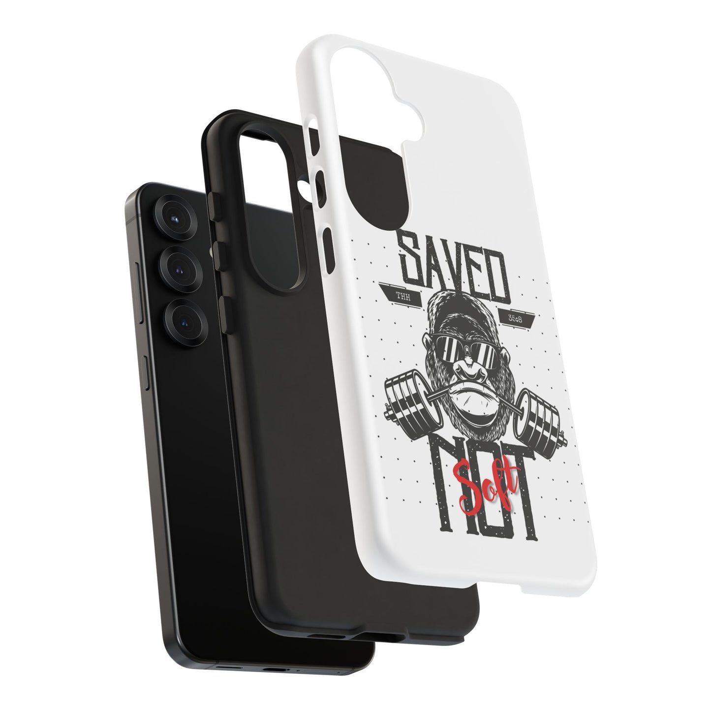 Tough Cases - Heavy Duty Phone Case for Fitness Lovers, Gym Accessories, Workout Gifts, Saved by Lift Design, Tough Armor