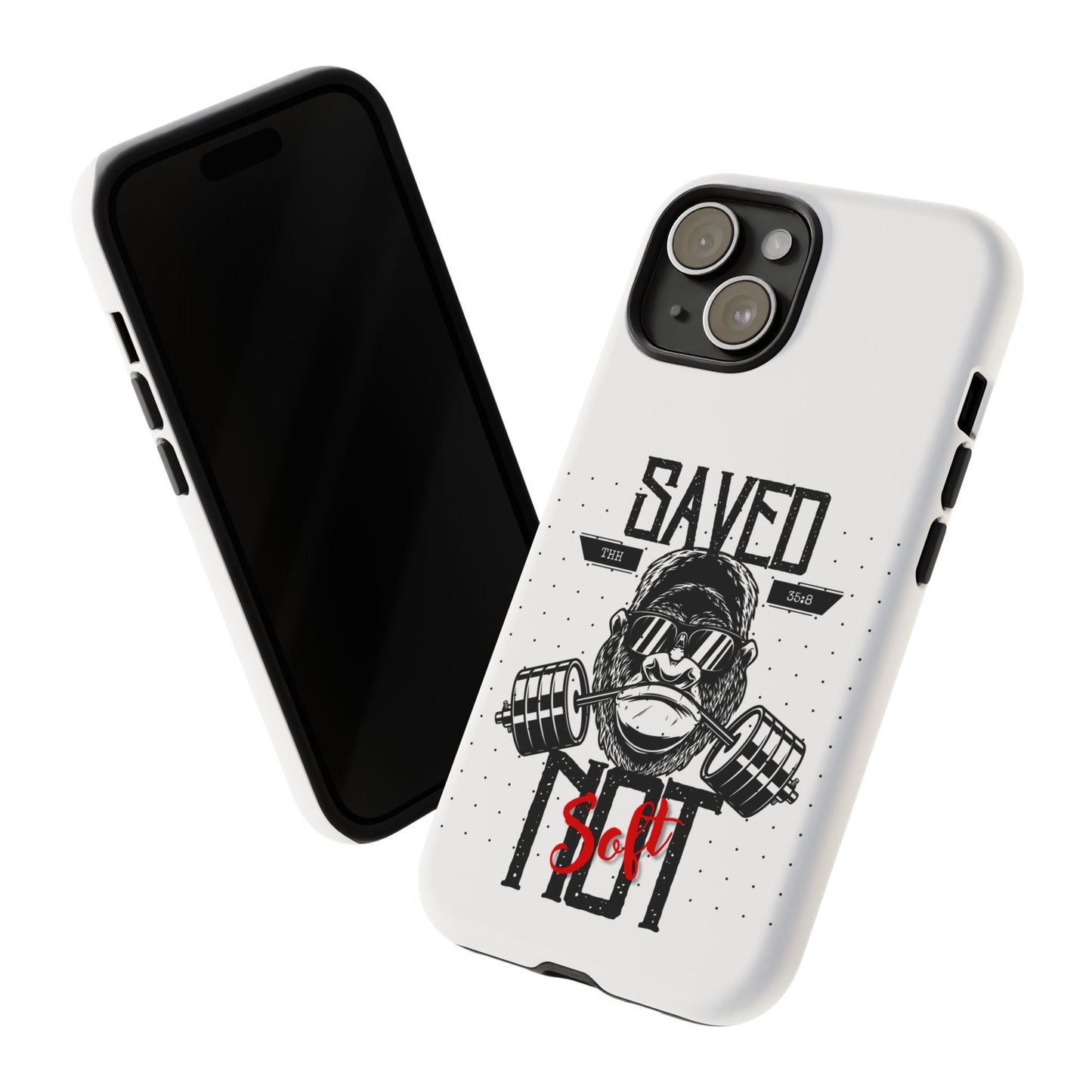 Tough Cases - Heavy Duty Phone Case for Fitness Lovers, Gym Accessories, Workout Gifts, Saved by Lift Design, Tough Armor