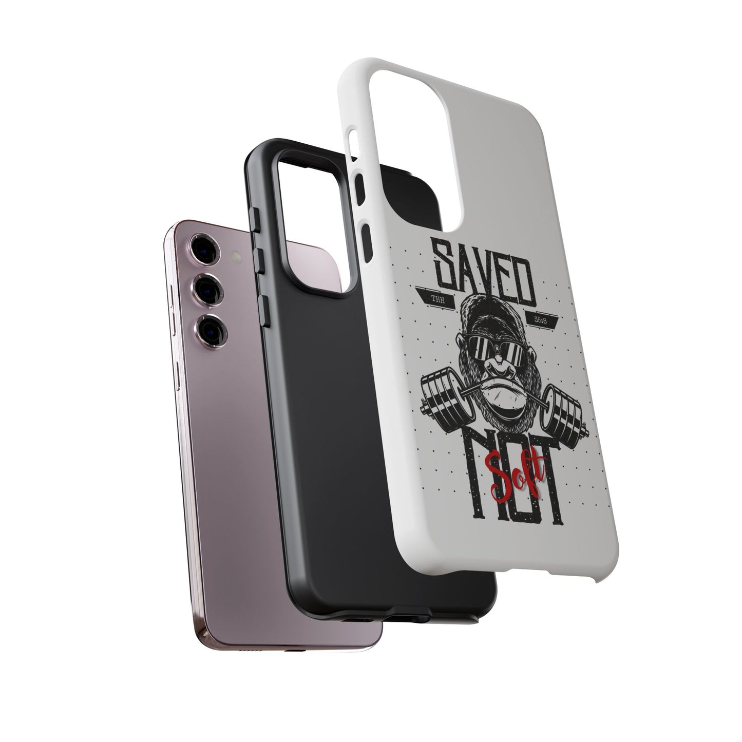 Tough Cases - Heavy Duty Phone Case for Fitness Lovers, Gym Accessories, Workout Gifts, Saved by Lift Design, Tough Armor