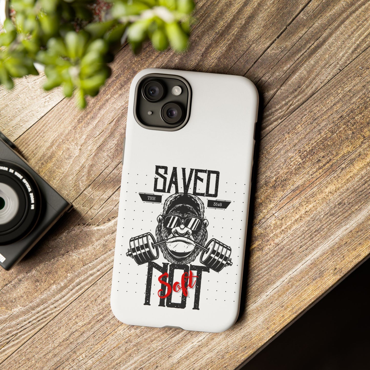 Tough Cases - Heavy Duty Phone Case for Fitness Lovers, Gym Accessories, Workout Gifts, Saved by Lift Design, Tough Armor