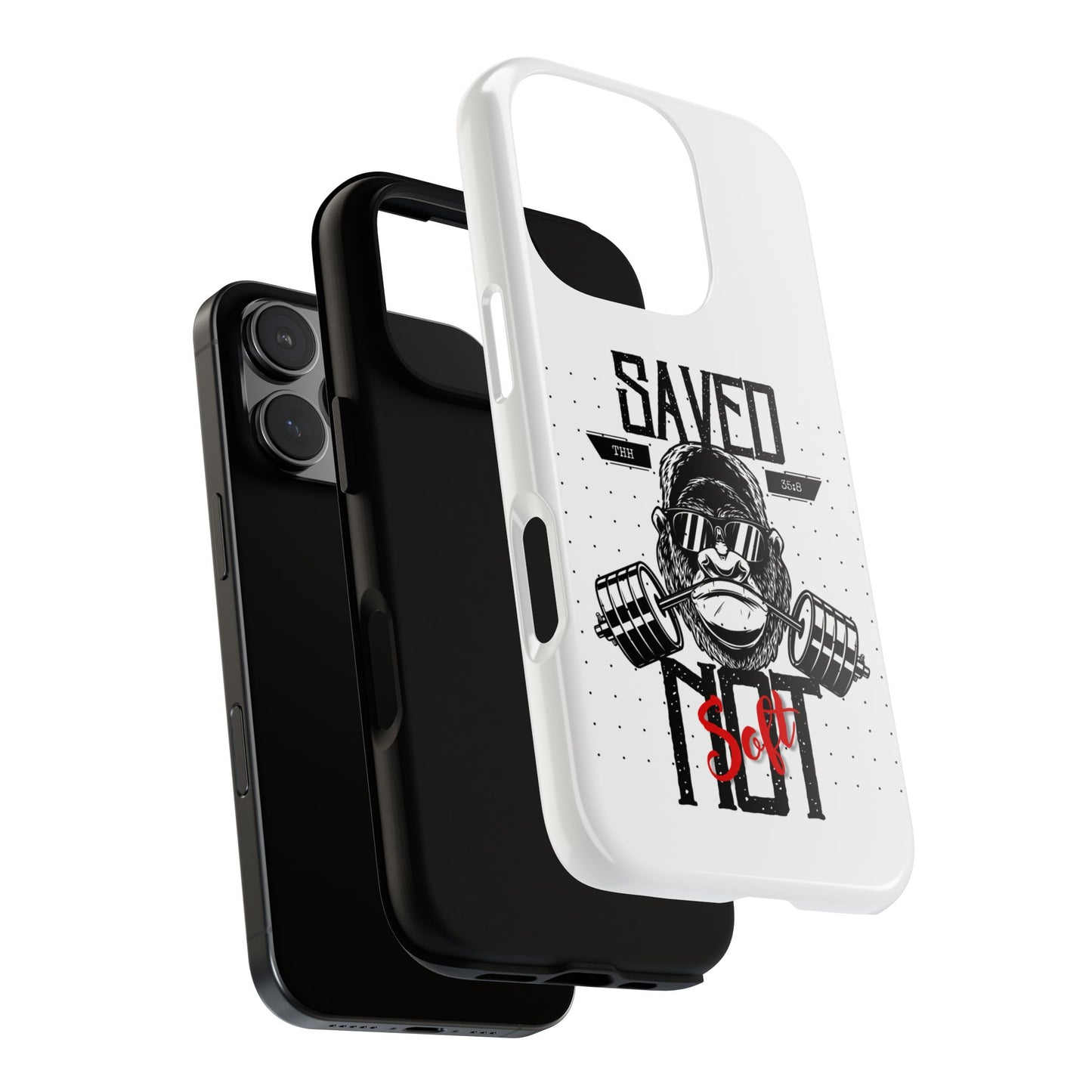 Tough Cases - Heavy Duty Phone Case for Fitness Lovers, Gym Accessories, Workout Gifts, Saved by Lift Design, Tough Armor