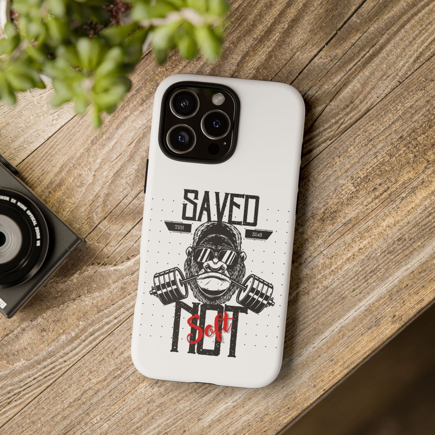 Tough Cases - Heavy Duty Phone Case for Fitness Lovers, Gym Accessories, Workout Gifts, Saved by Lift Design, Tough Armor