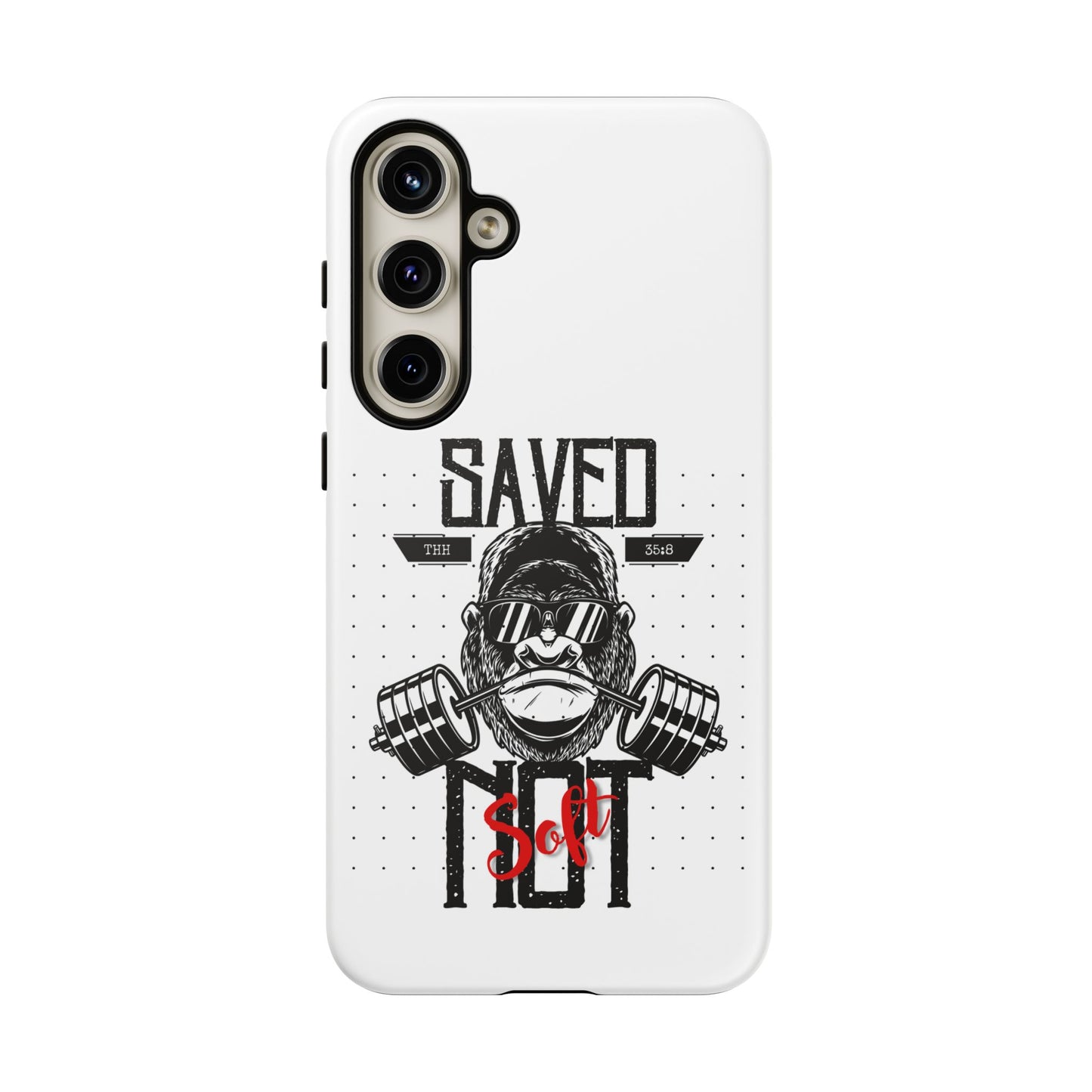 Tough Cases - Heavy Duty Phone Case for Fitness Lovers, Gym Accessories, Workout Gifts, Saved by Lift Design, Tough Armor