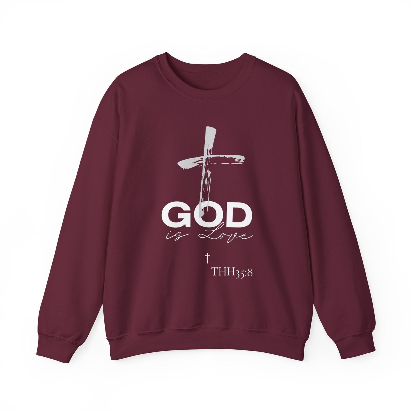 Faith-Inspired Crewneck Sweatshirt | Cozy Christian Apparel, Religious Gift, God is Love, Perfect for Church and Everyday Wear