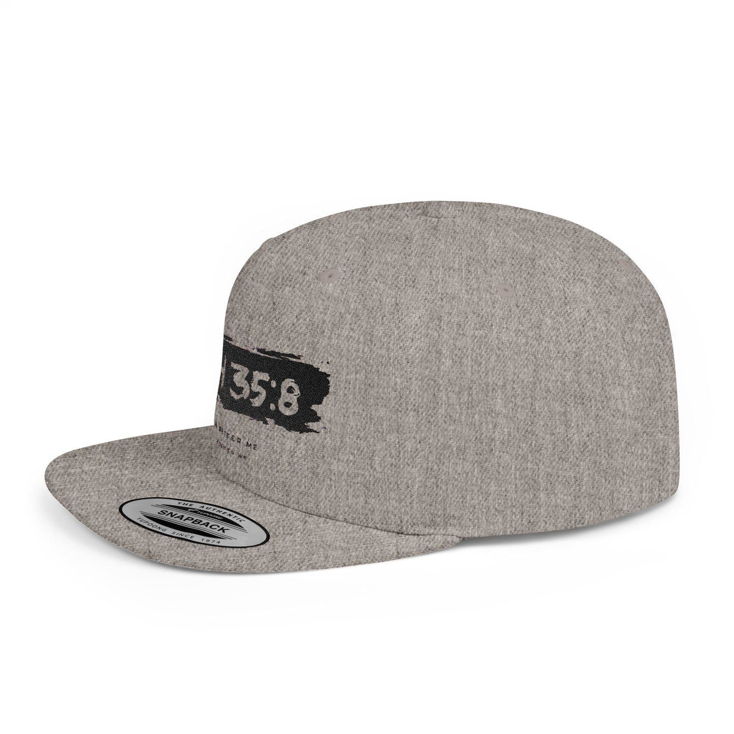 Flat Bill Snapback Hat, Faith-Inspired Cap, Stylish Snapback for Everyday Wear, Gift for Friends, Casual Headwear