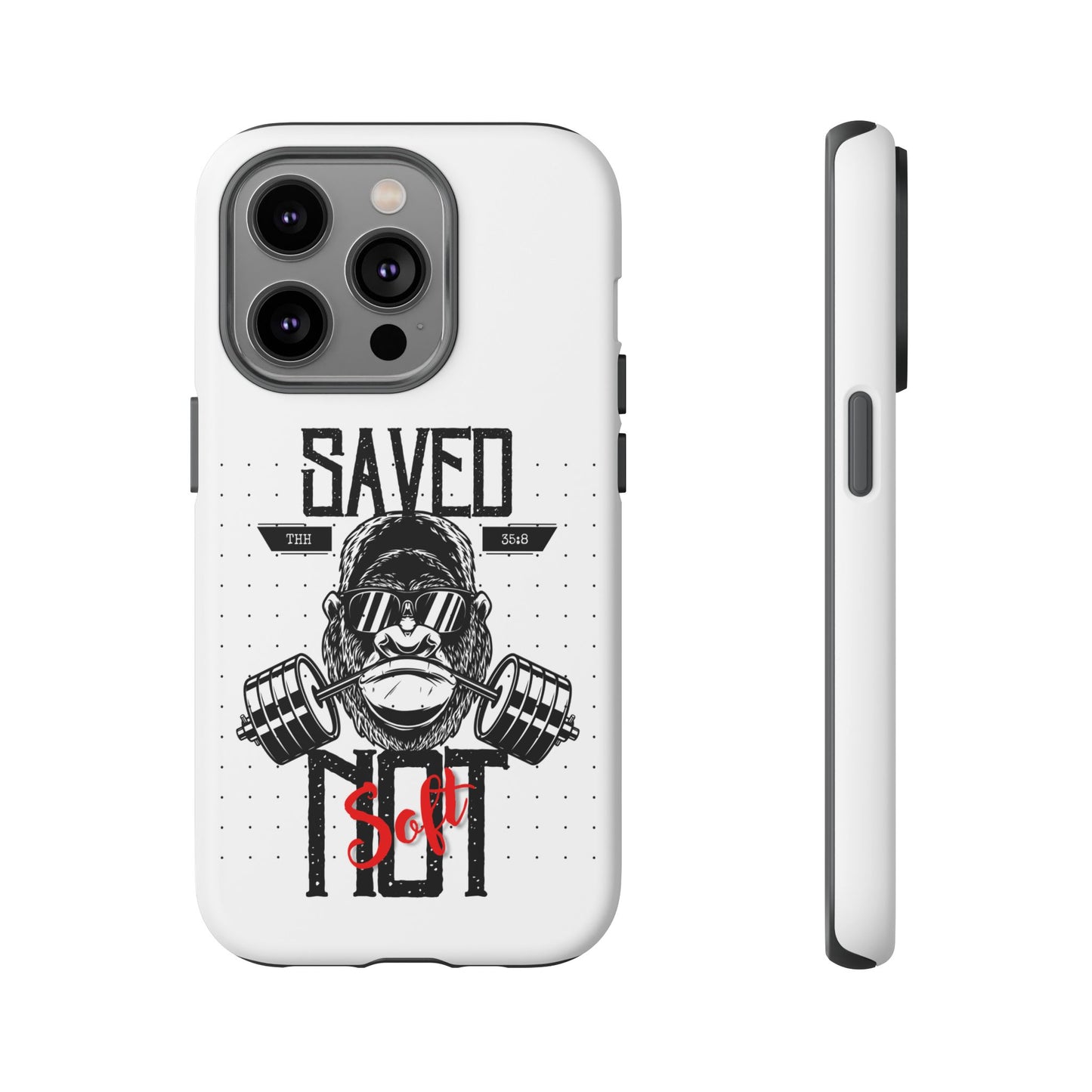 Tough Cases - Heavy Duty Phone Case for Fitness Lovers, Gym Accessories, Workout Gifts, Saved by Lift Design, Tough Armor
