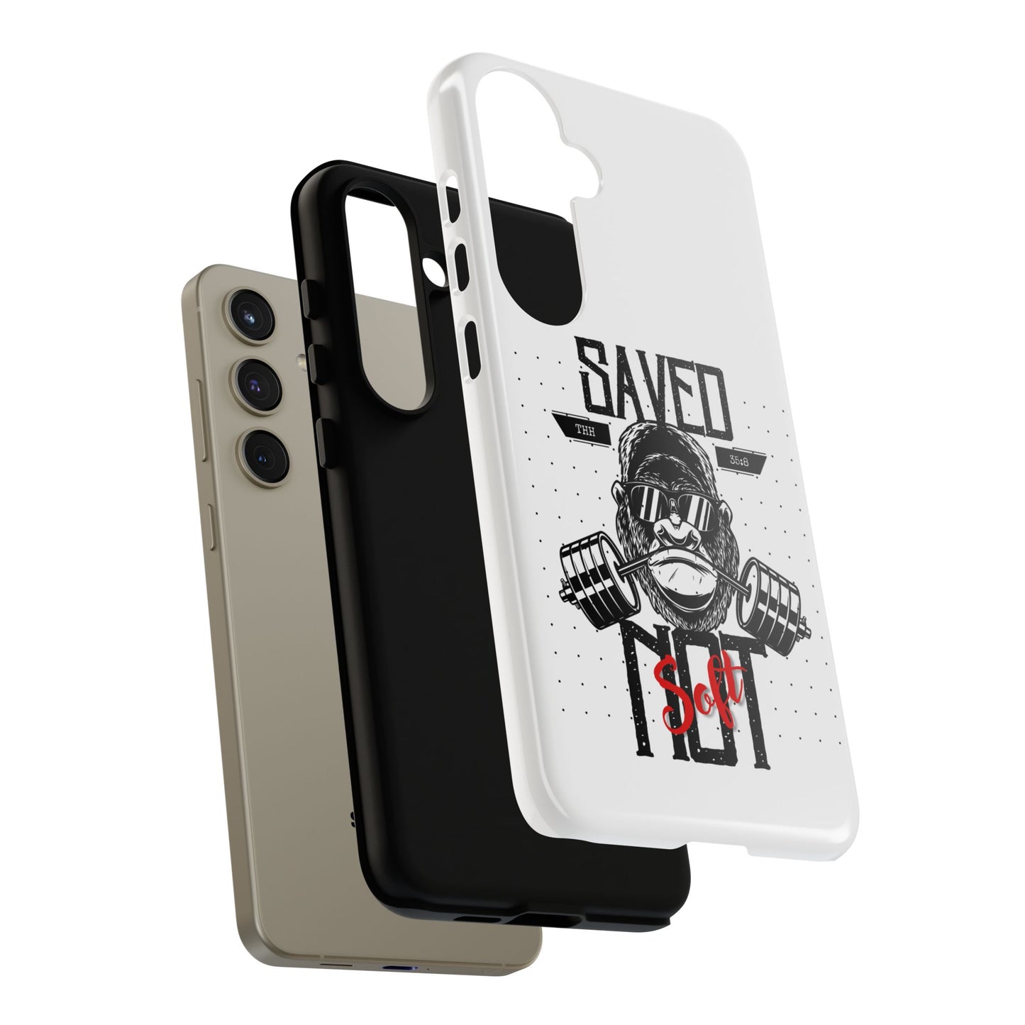 Tough Cases - Heavy Duty Phone Case for Fitness Lovers, Gym Accessories, Workout Gifts, Saved by Lift Design, Tough Armor