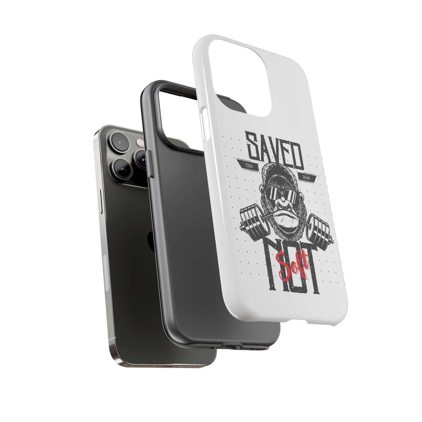 Tough Cases - Heavy Duty Phone Case for Fitness Lovers, Gym Accessories, Workout Gifts, Saved by Lift Design, Tough Armor