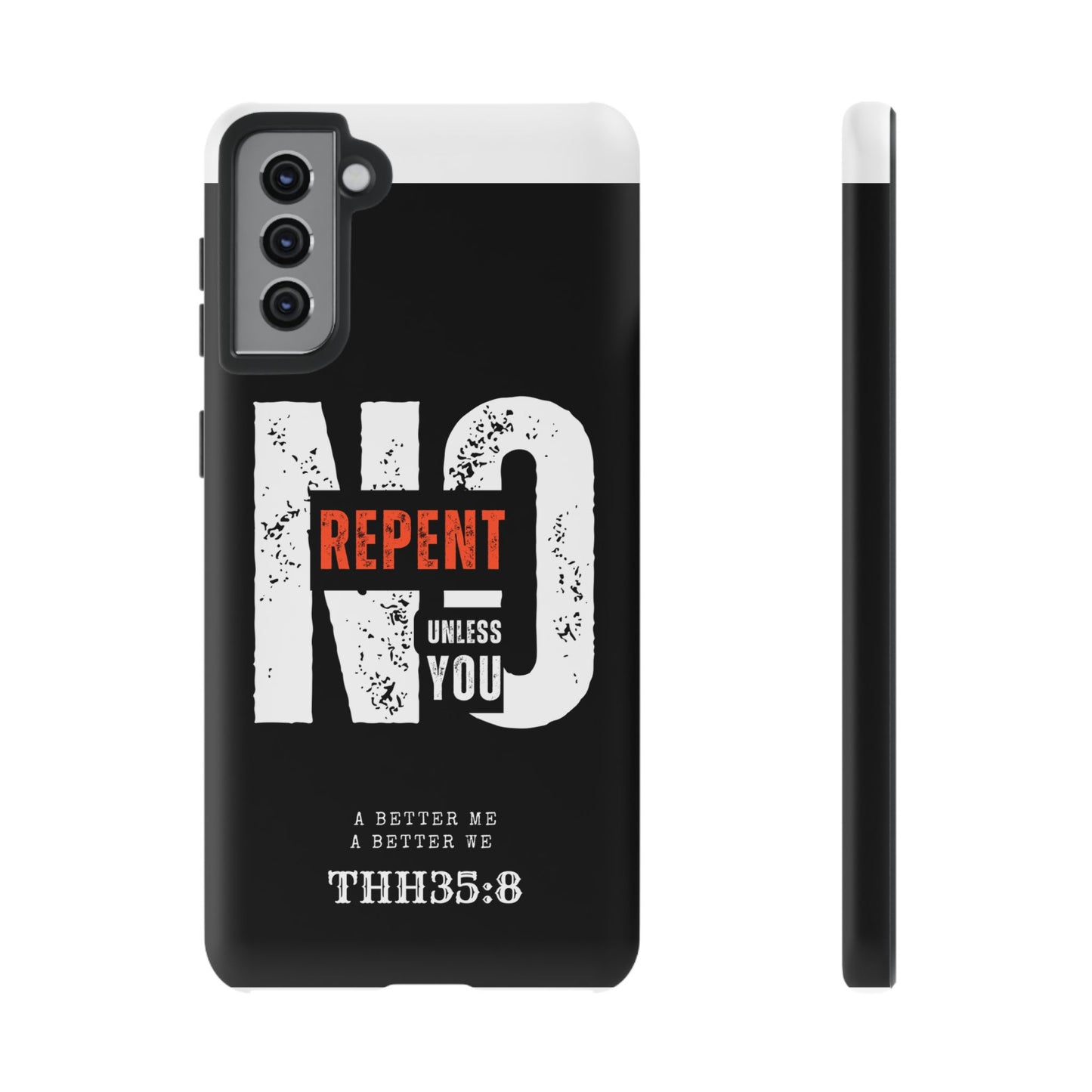 Repent Phone Case, Tough Phone Cover, Christian Gift, Scripture Phone Protector, Faith-Based Tech Accessory