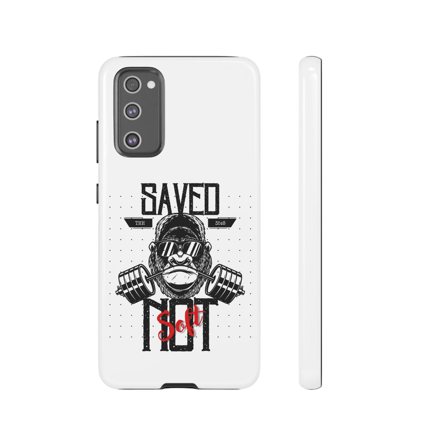 Tough Cases - Heavy Duty Phone Case for Fitness Lovers, Gym Accessories, Workout Gifts, Saved by Lift Design, Tough Armor