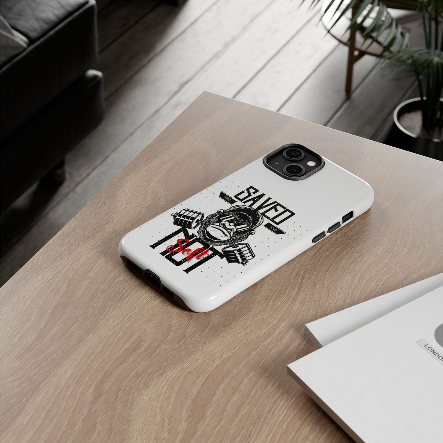 Tough Cases - Heavy Duty Phone Case for Fitness Lovers, Gym Accessories, Workout Gifts, Saved by Lift Design, Tough Armor