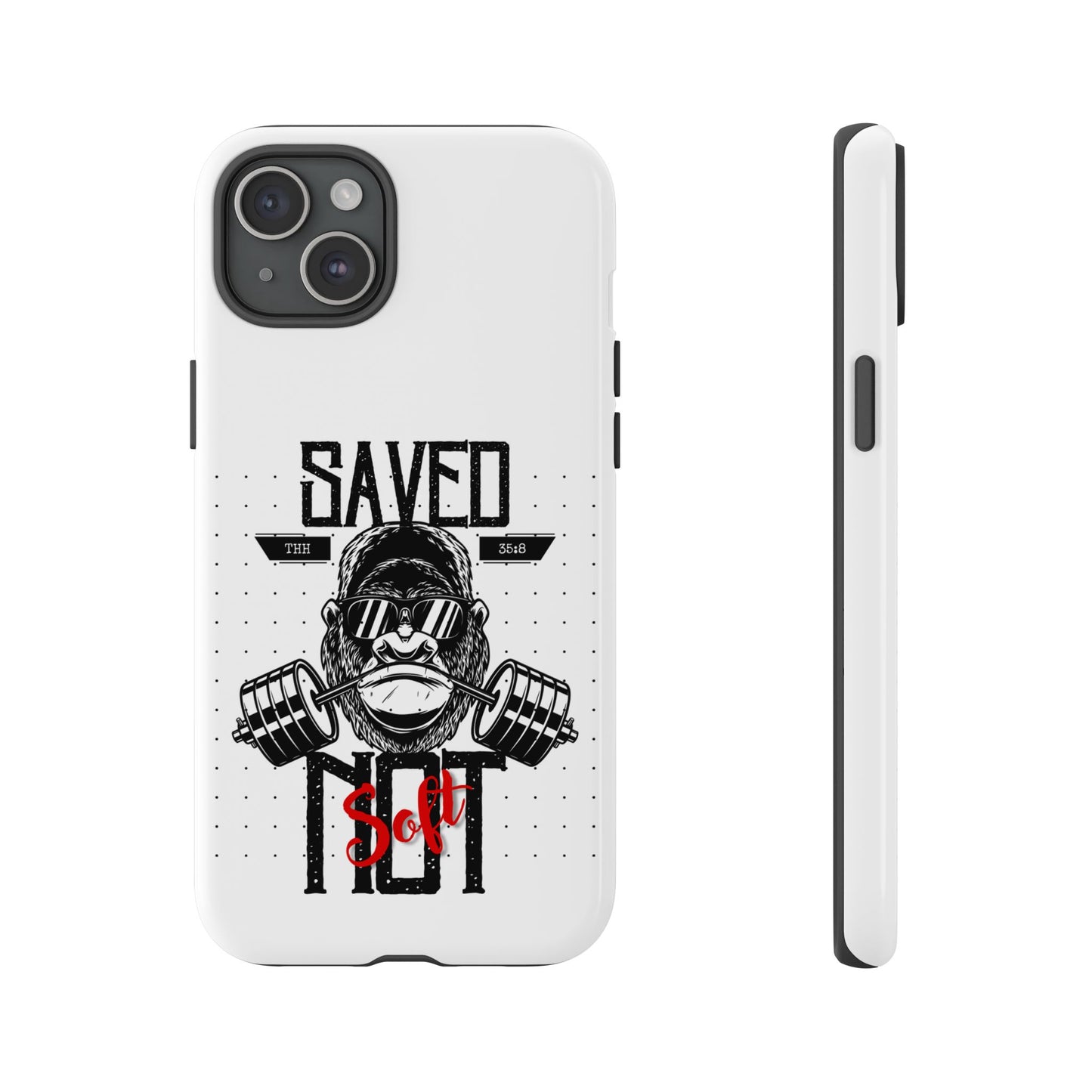 Tough Cases - Heavy Duty Phone Case for Fitness Lovers, Gym Accessories, Workout Gifts, Saved by Lift Design, Tough Armor