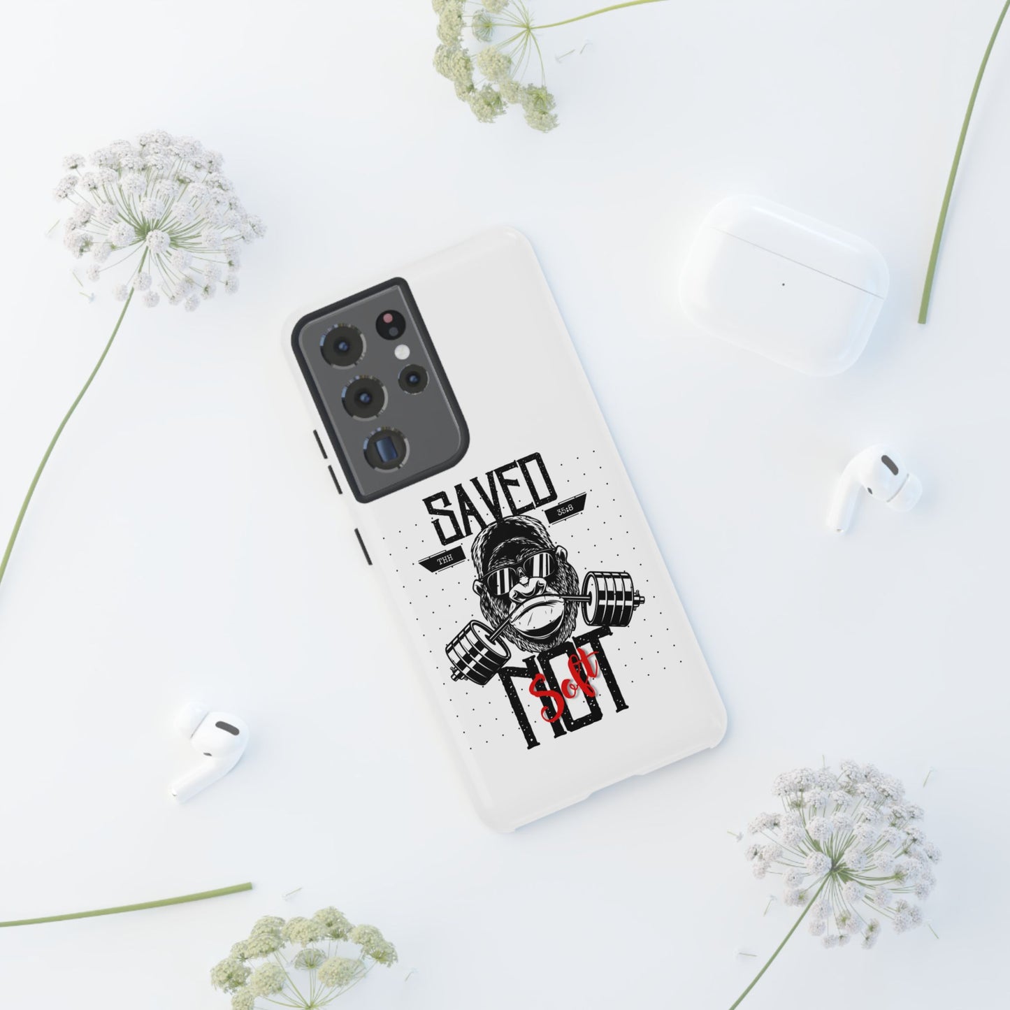 Tough Cases - Heavy Duty Phone Case for Fitness Lovers, Gym Accessories, Workout Gifts, Saved by Lift Design, Tough Armor