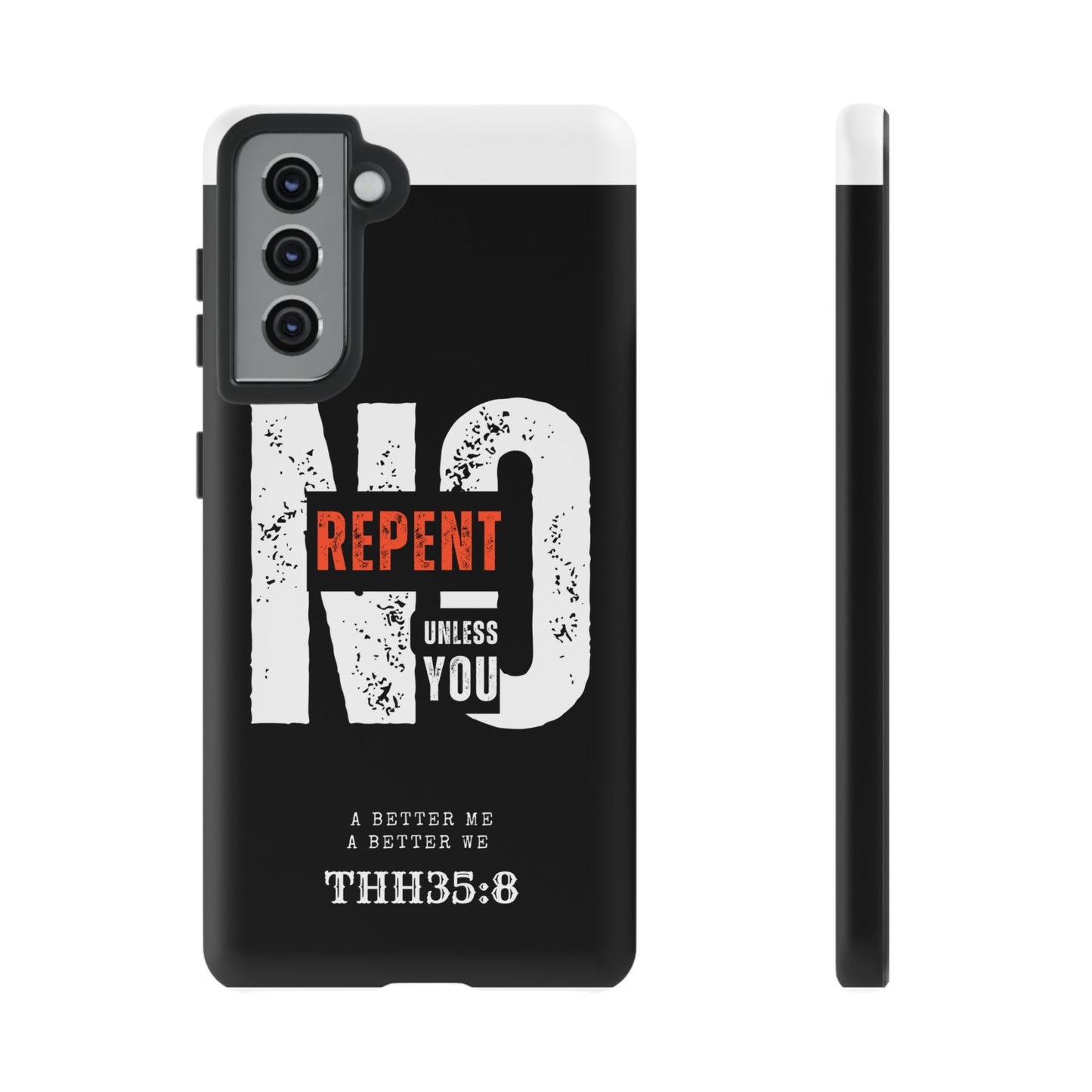 Repent Phone Case, Tough Phone Cover, Christian Gift, Scripture Phone Protector, Faith-Based Tech Accessory