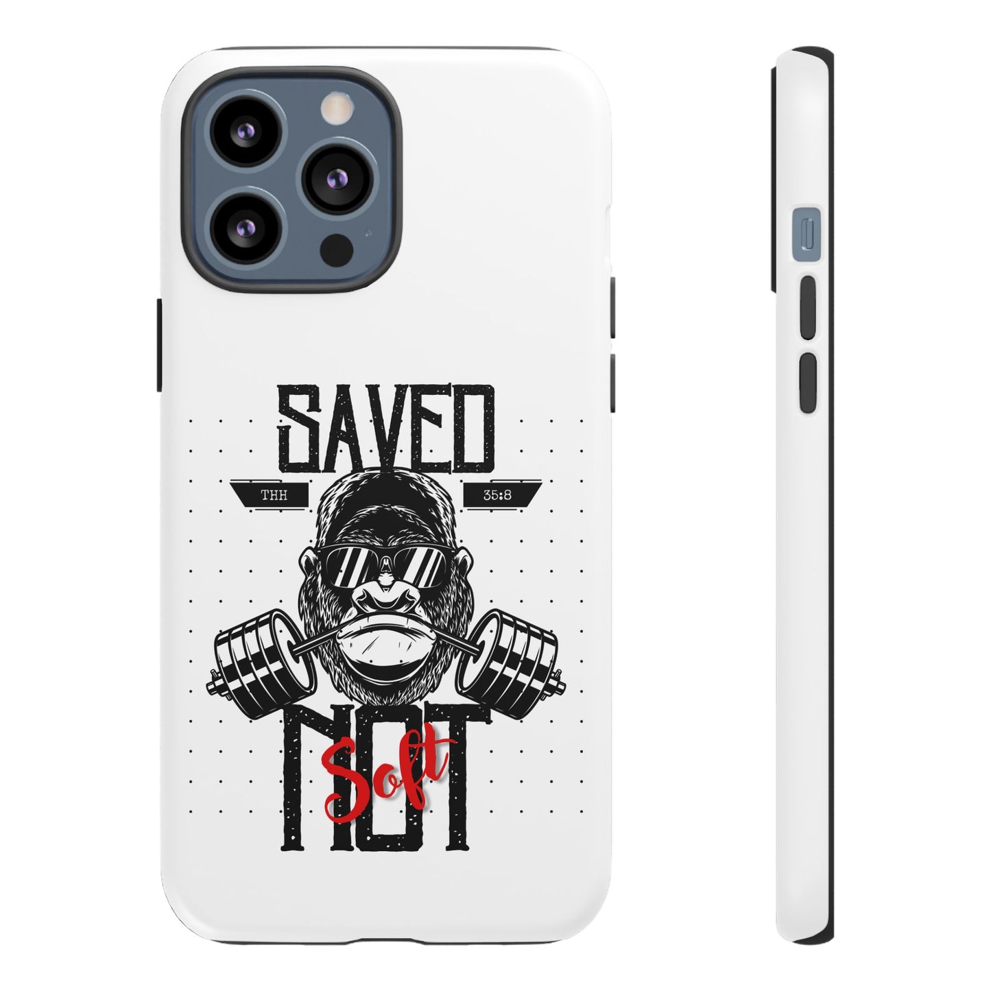 Tough Cases - Heavy Duty Phone Case for Fitness Lovers, Gym Accessories, Workout Gifts, Saved by Lift Design, Tough Armor