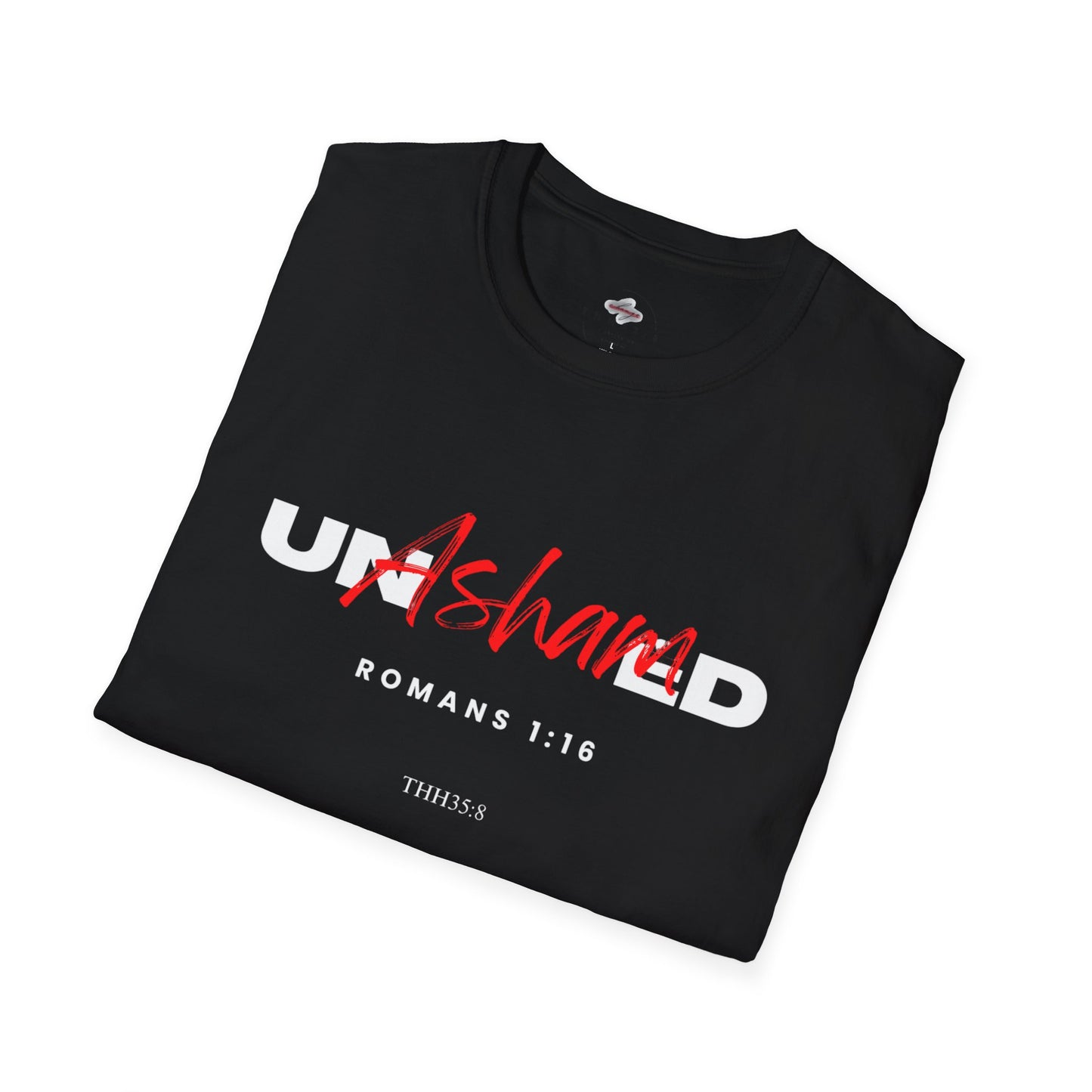 Unisex Softstyle T-Shirt with 'UNSHARED' Design, Inspirational Apparel, Christian Gift, Casual Wear, Faith-Based Fashion.