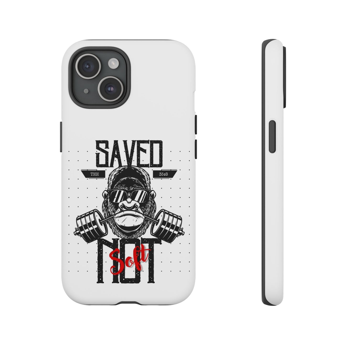 Tough Cases - Heavy Duty Phone Case for Fitness Lovers, Gym Accessories, Workout Gifts, Saved by Lift Design, Tough Armor