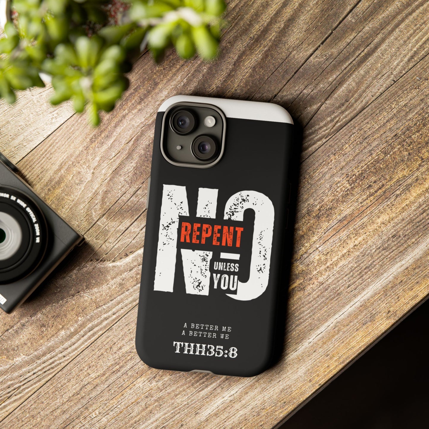 Repent Phone Case, Tough Phone Cover, Christian Gift, Scripture Phone Protector, Faith-Based Tech Accessory