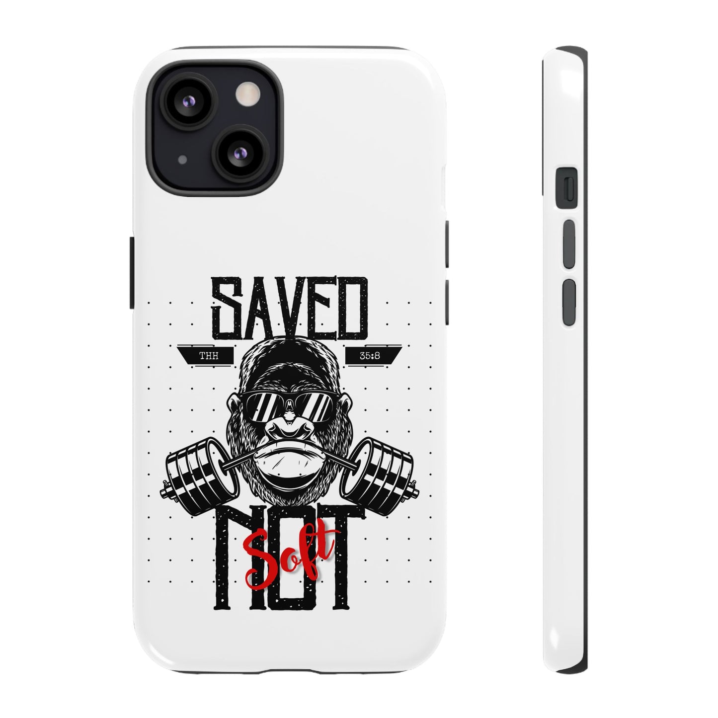 Tough Cases - Heavy Duty Phone Case for Fitness Lovers, Gym Accessories, Workout Gifts, Saved by Lift Design, Tough Armor