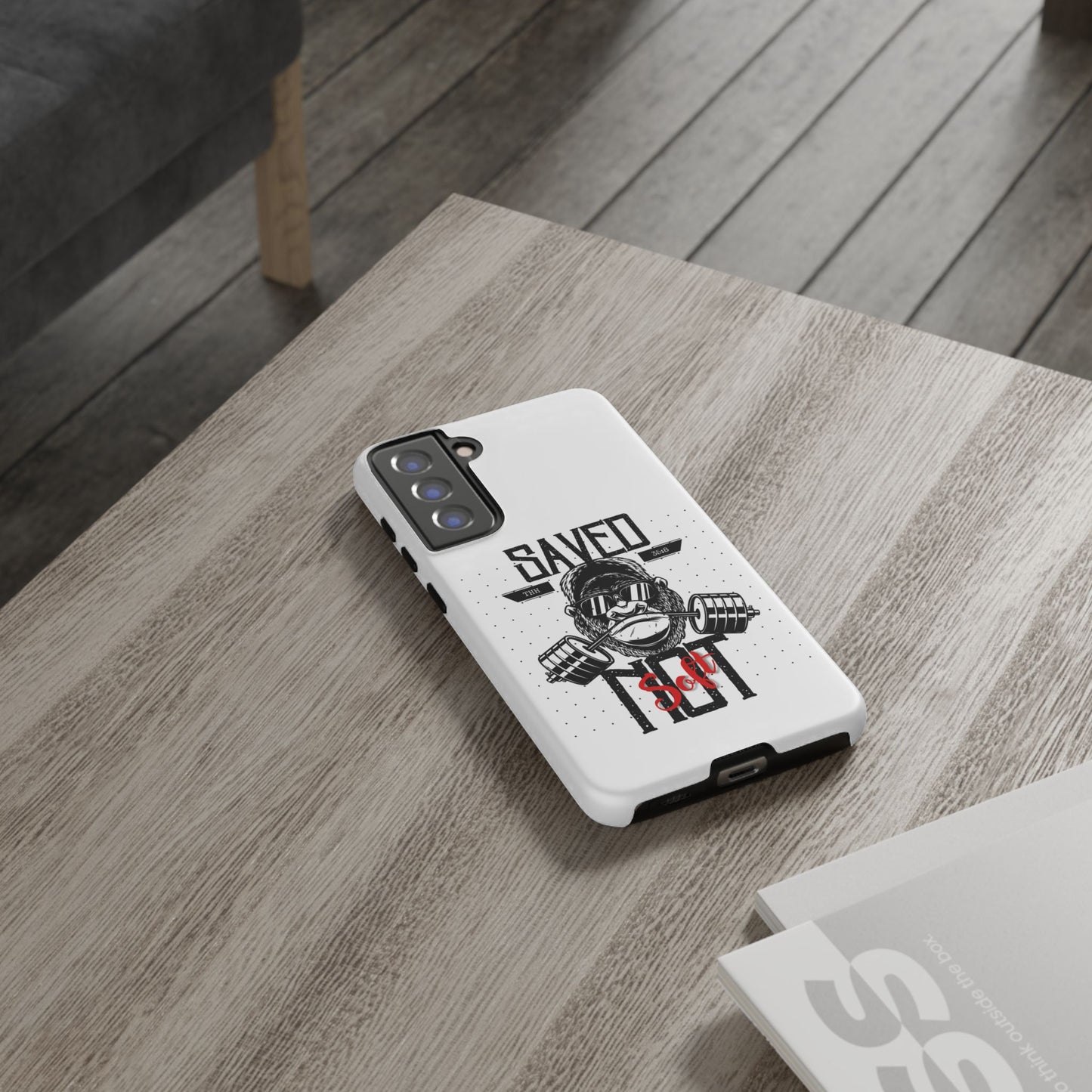 Tough Cases - Heavy Duty Phone Case for Fitness Lovers, Gym Accessories, Workout Gifts, Saved by Lift Design, Tough Armor