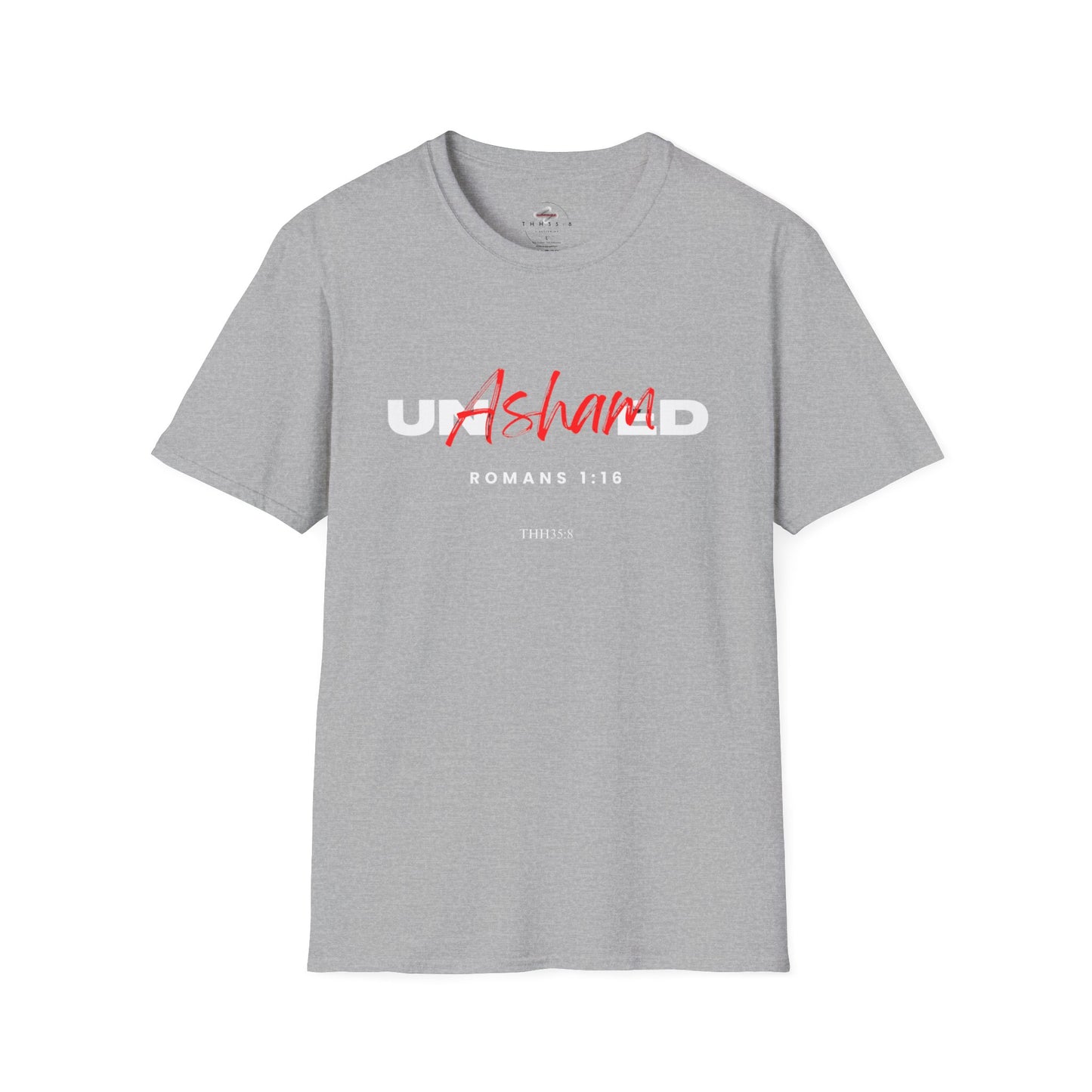 Unisex Softstyle T-Shirt with 'UNSHARED' Design, Inspirational Apparel, Christian Gift, Casual Wear, Faith-Based Fashion.