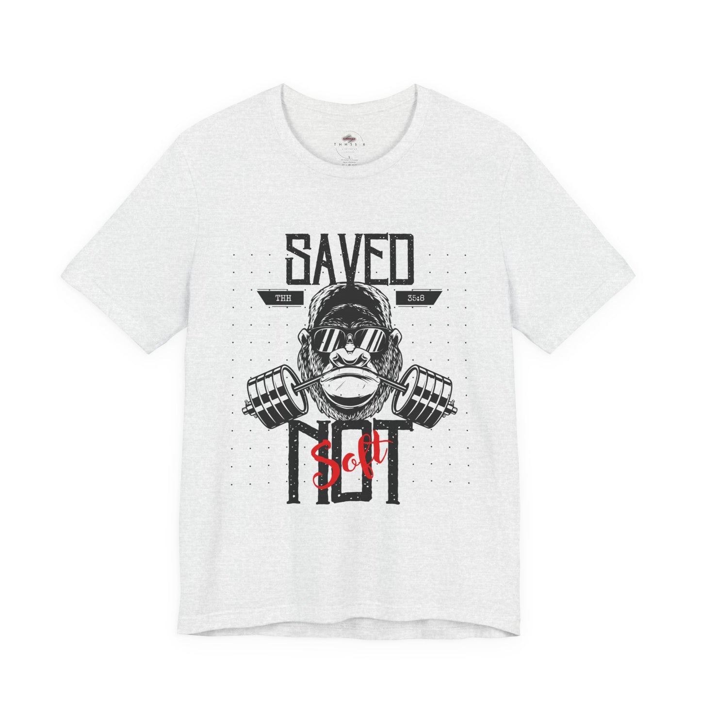 Saved Tee for Fitness Enthusiasts, Motivational Workout Shirt, Casual Everyday Wear, Gift for Gym Lovers, Celebrating Achievements