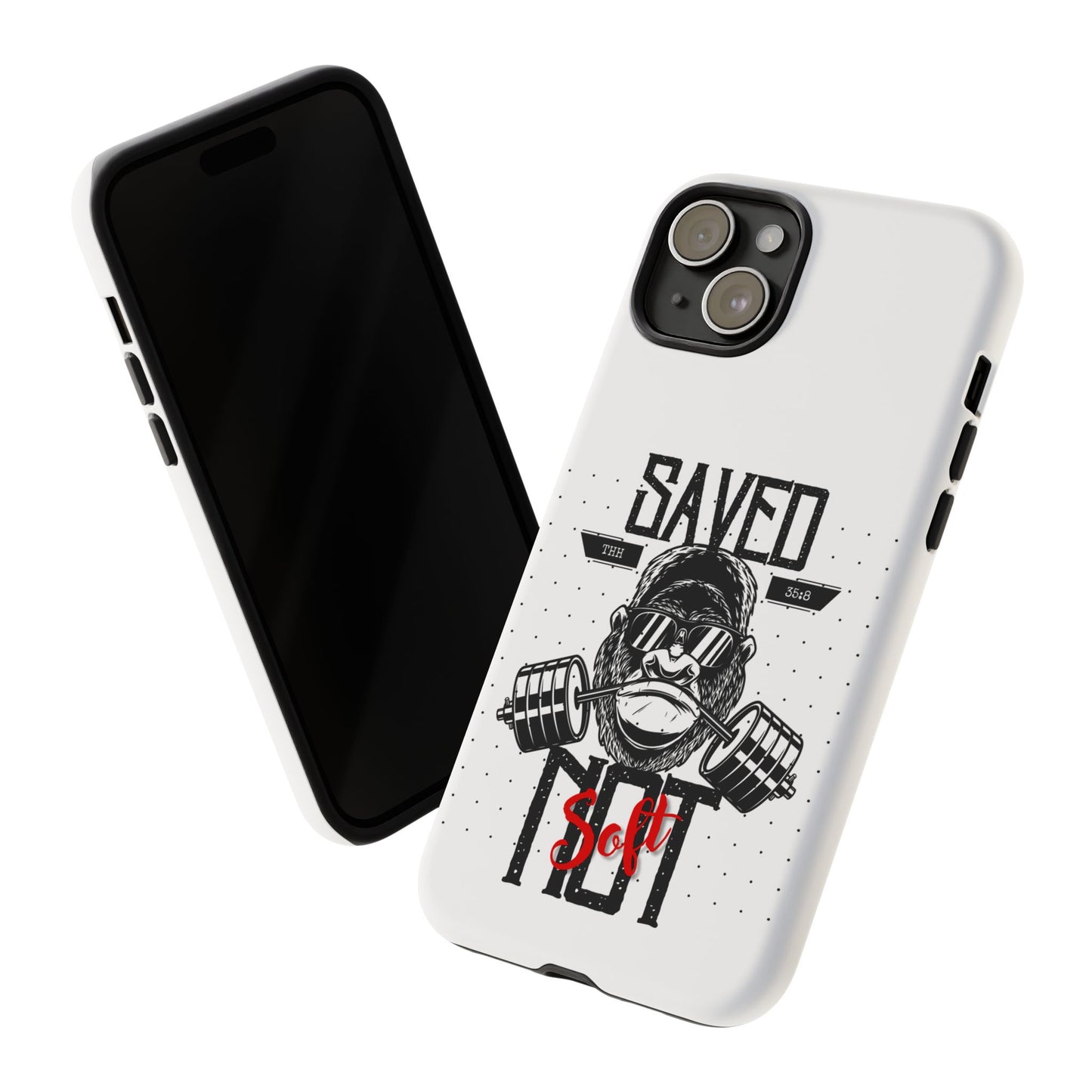 Tough Cases - Heavy Duty Phone Case for Fitness Lovers, Gym Accessories, Workout Gifts, Saved by Lift Design, Tough Armor