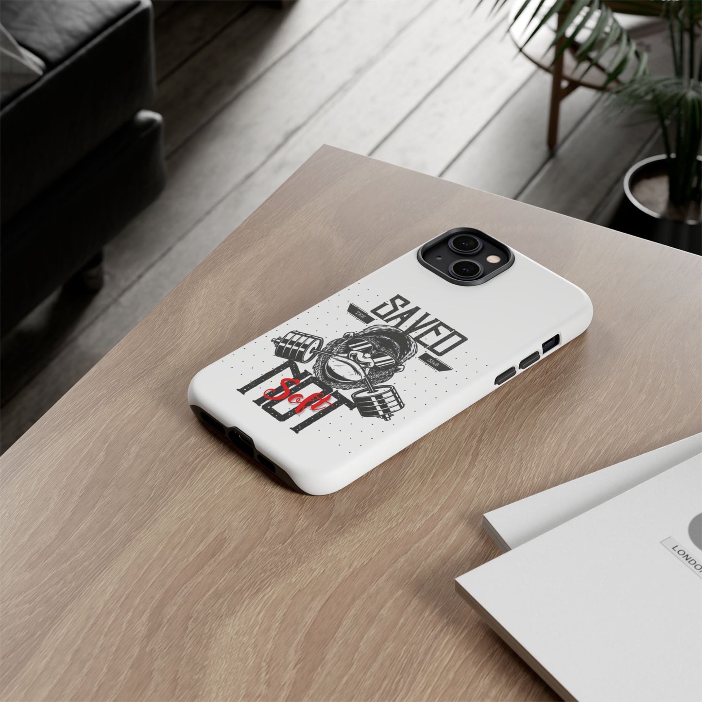 Tough Cases - Heavy Duty Phone Case for Fitness Lovers, Gym Accessories, Workout Gifts, Saved by Lift Design, Tough Armor