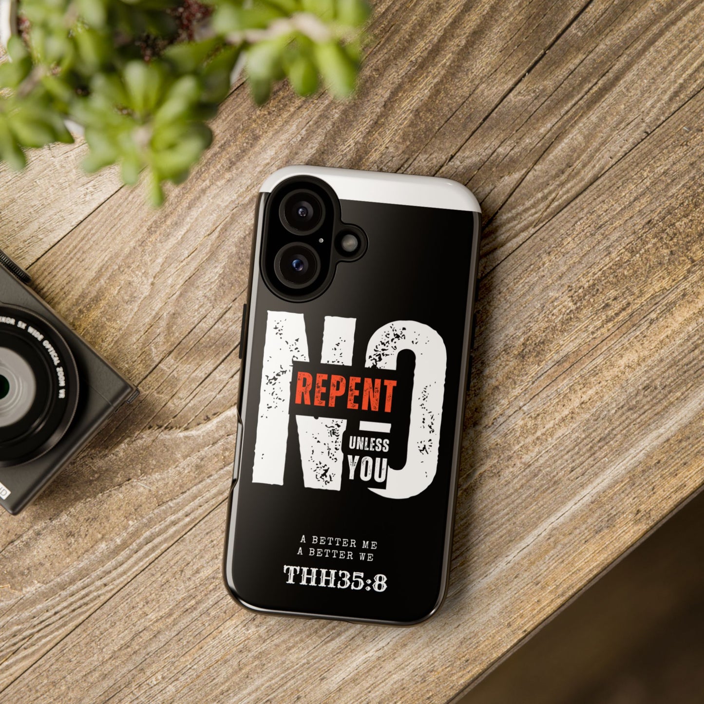 Repent Phone Case, Tough Phone Cover, Christian Gift, Scripture Phone Protector, Faith-Based Tech Accessory