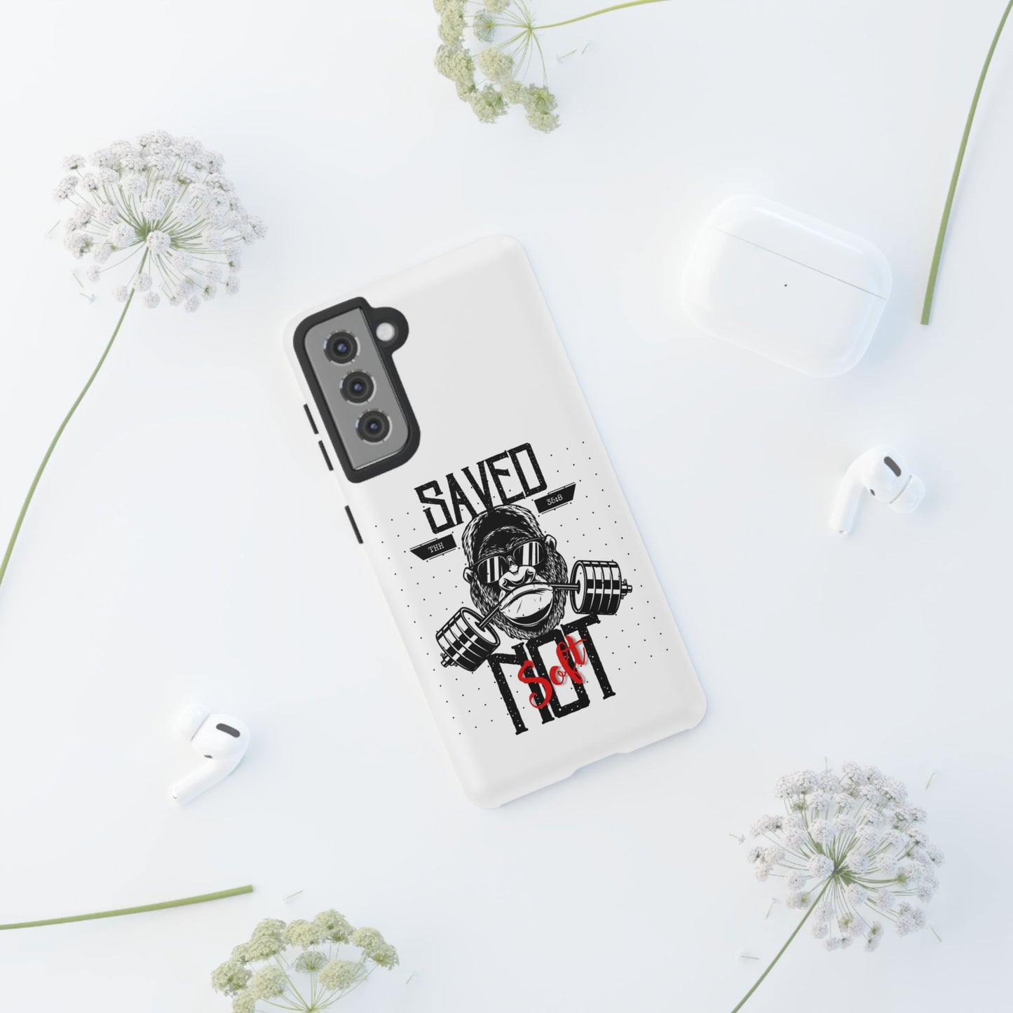 Tough Cases - Heavy Duty Phone Case for Fitness Lovers, Gym Accessories, Workout Gifts, Saved by Lift Design, Tough Armor