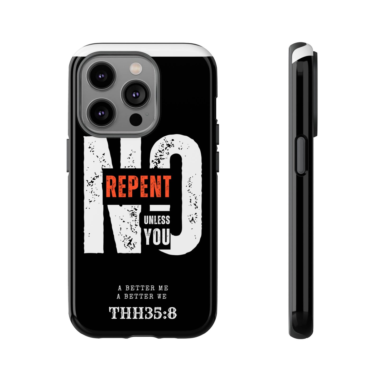 Repent Phone Case, Tough Phone Cover, Christian Gift, Scripture Phone Protector, Faith-Based Tech Accessory
