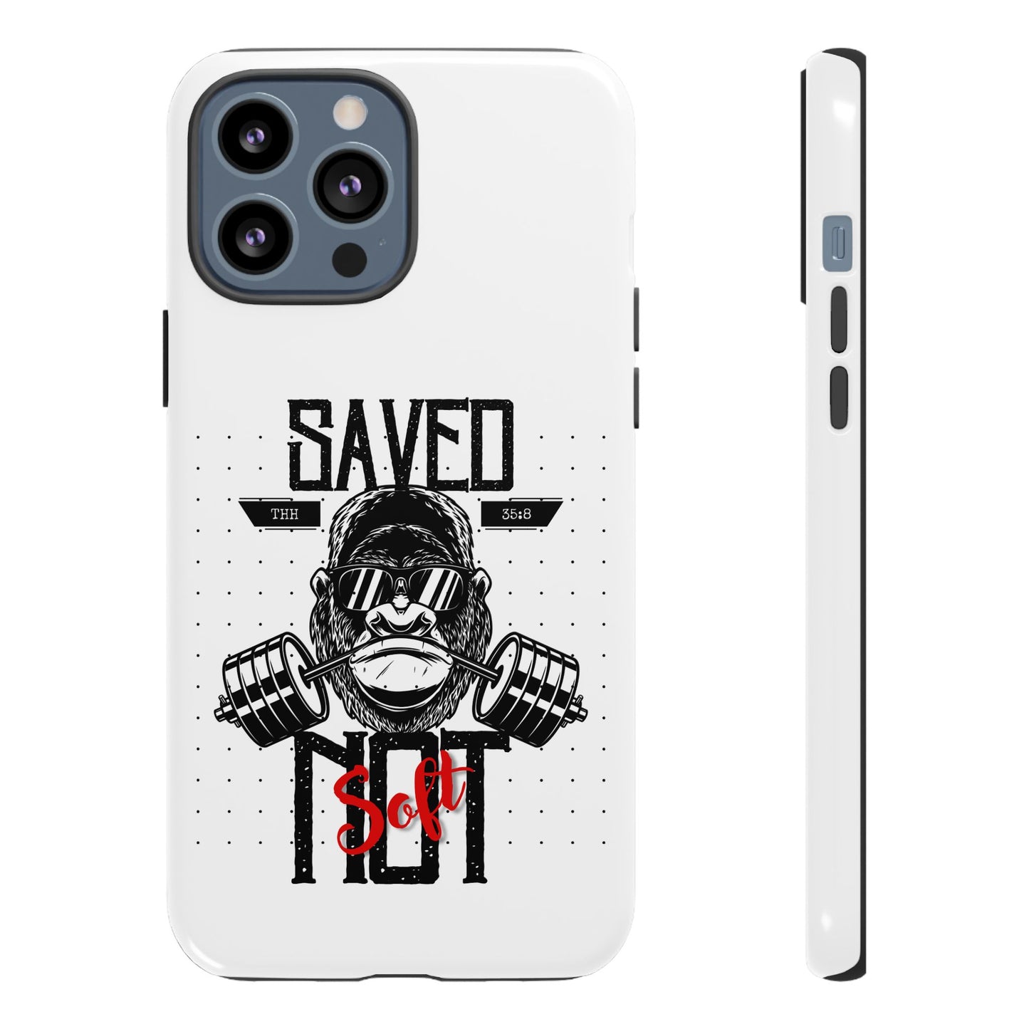 Tough Cases - Heavy Duty Phone Case for Fitness Lovers, Gym Accessories, Workout Gifts, Saved by Lift Design, Tough Armor