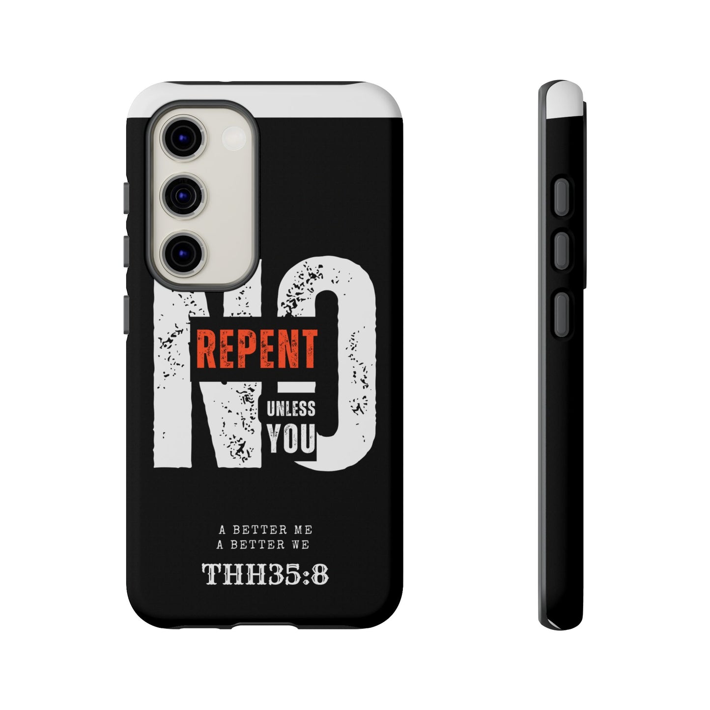 Repent Phone Case, Tough Phone Cover, Christian Gift, Scripture Phone Protector, Faith-Based Tech Accessory