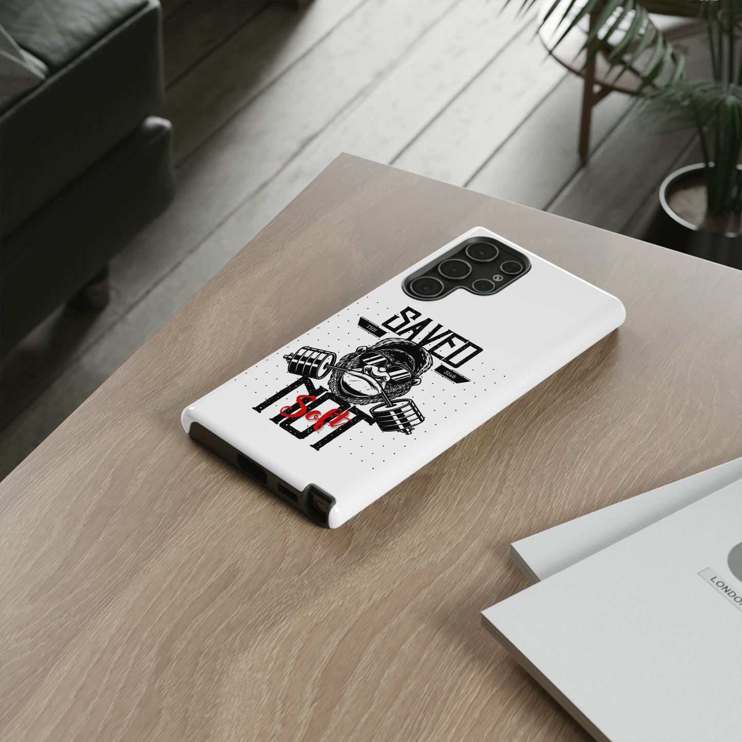 Tough Cases - Heavy Duty Phone Case for Fitness Lovers, Gym Accessories, Workout Gifts, Saved by Lift Design, Tough Armor