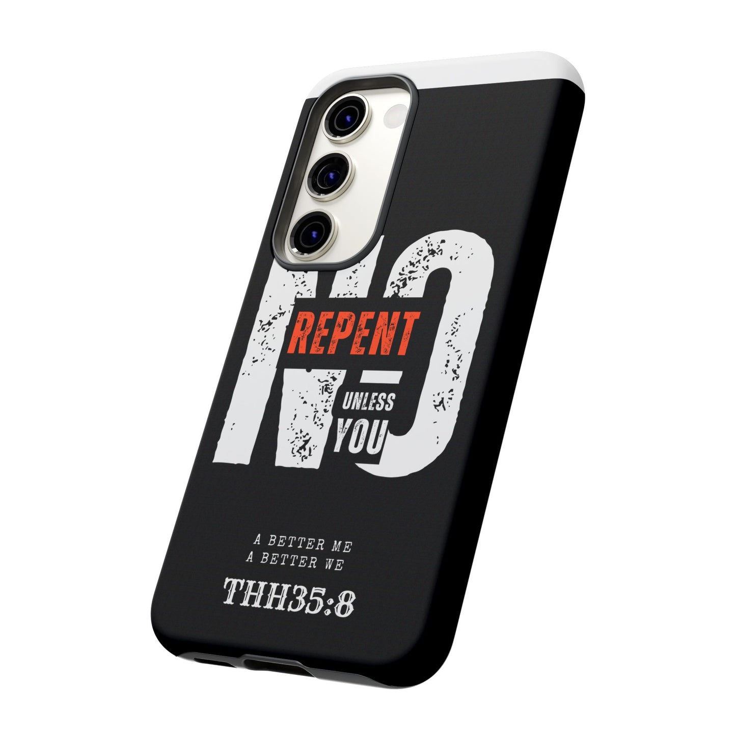 Repent Phone Case, Tough Phone Cover, Christian Gift, Scripture Phone Protector, Faith-Based Tech Accessory