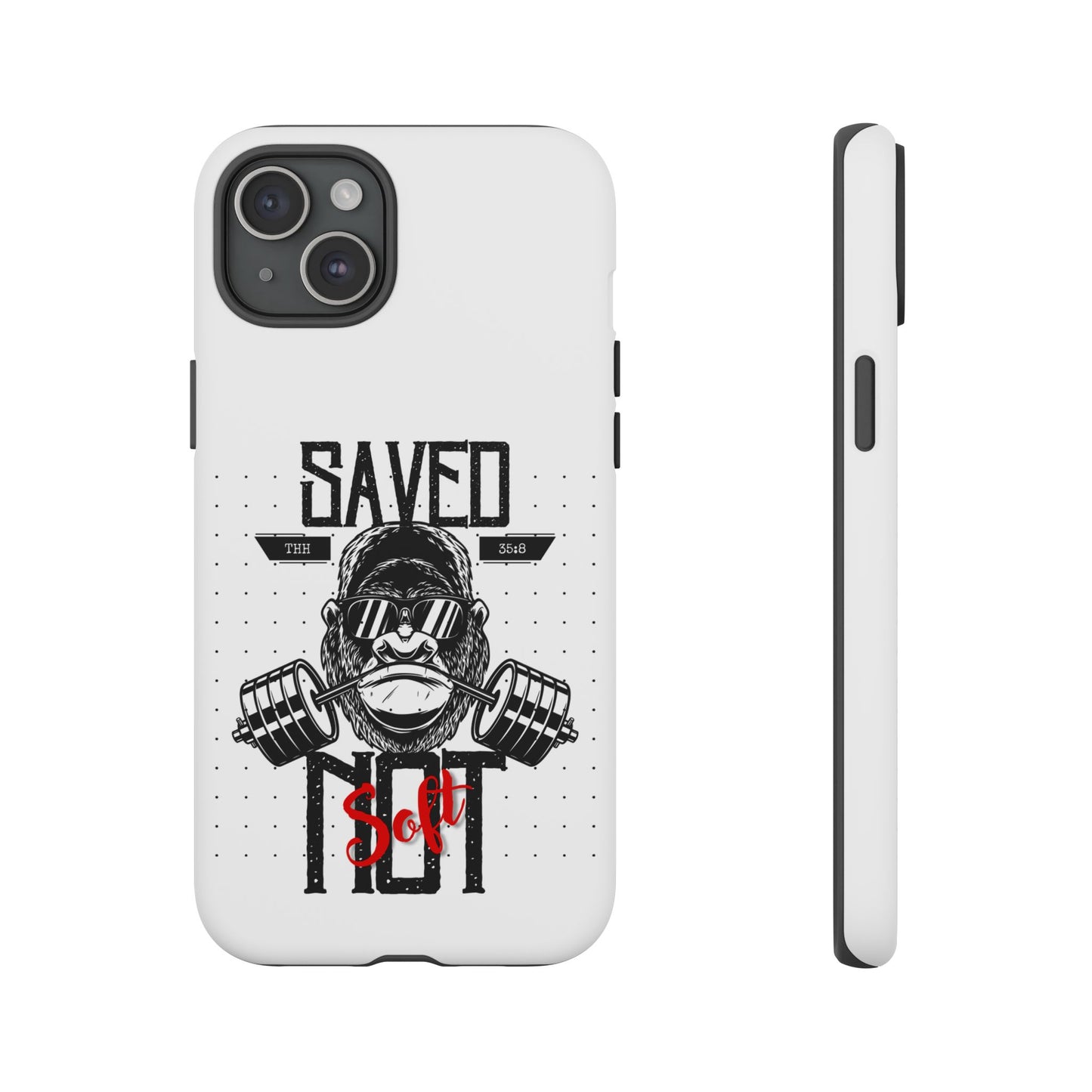 Tough Cases - Heavy Duty Phone Case for Fitness Lovers, Gym Accessories, Workout Gifts, Saved by Lift Design, Tough Armor