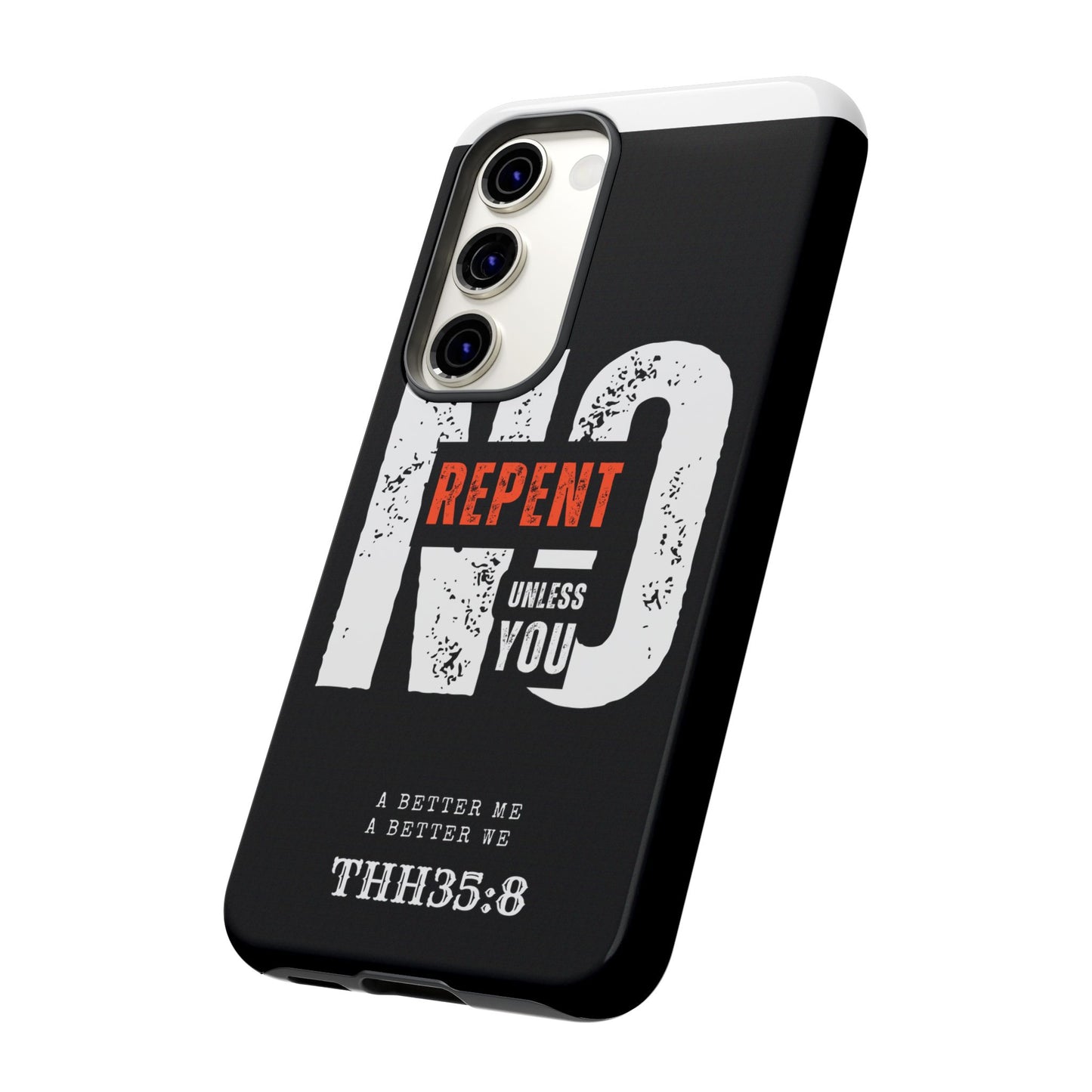 Repent Phone Case, Tough Phone Cover, Christian Gift, Scripture Phone Protector, Faith-Based Tech Accessory