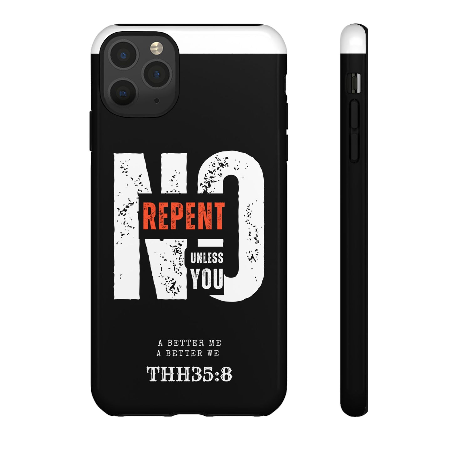 Repent Phone Case, Tough Phone Cover, Christian Gift, Scripture Phone Protector, Faith-Based Tech Accessory