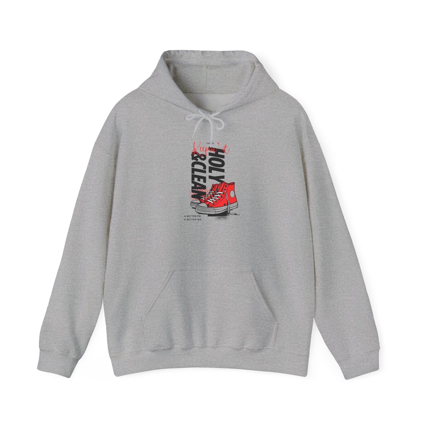 Holy Clean Unisex Hooded Sweatshirt, Cozy Sweatshirt Gift for Him/Her, Inspirational Hoodie, Stylish Christian Apparel, Church Eventwear