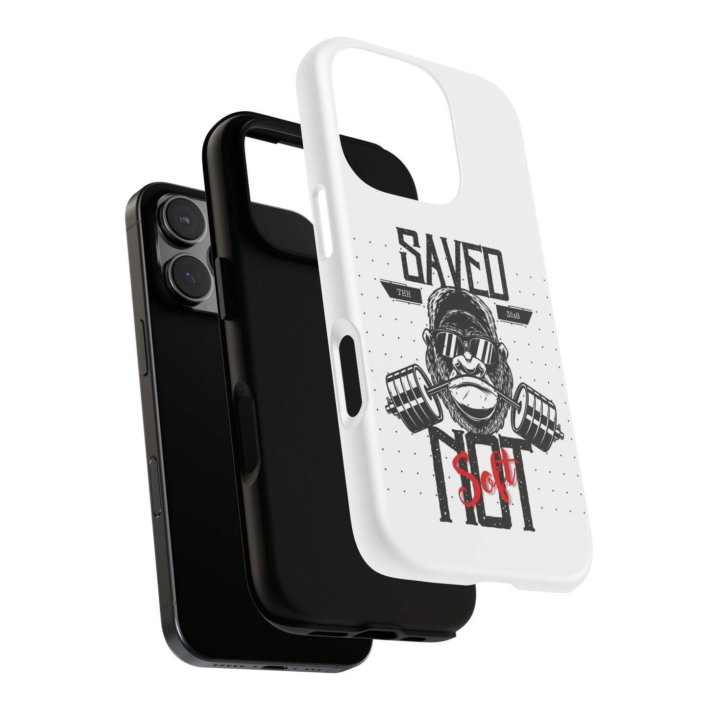 Tough Cases - Heavy Duty Phone Case for Fitness Lovers, Gym Accessories, Workout Gifts, Saved by Lift Design, Tough Armor