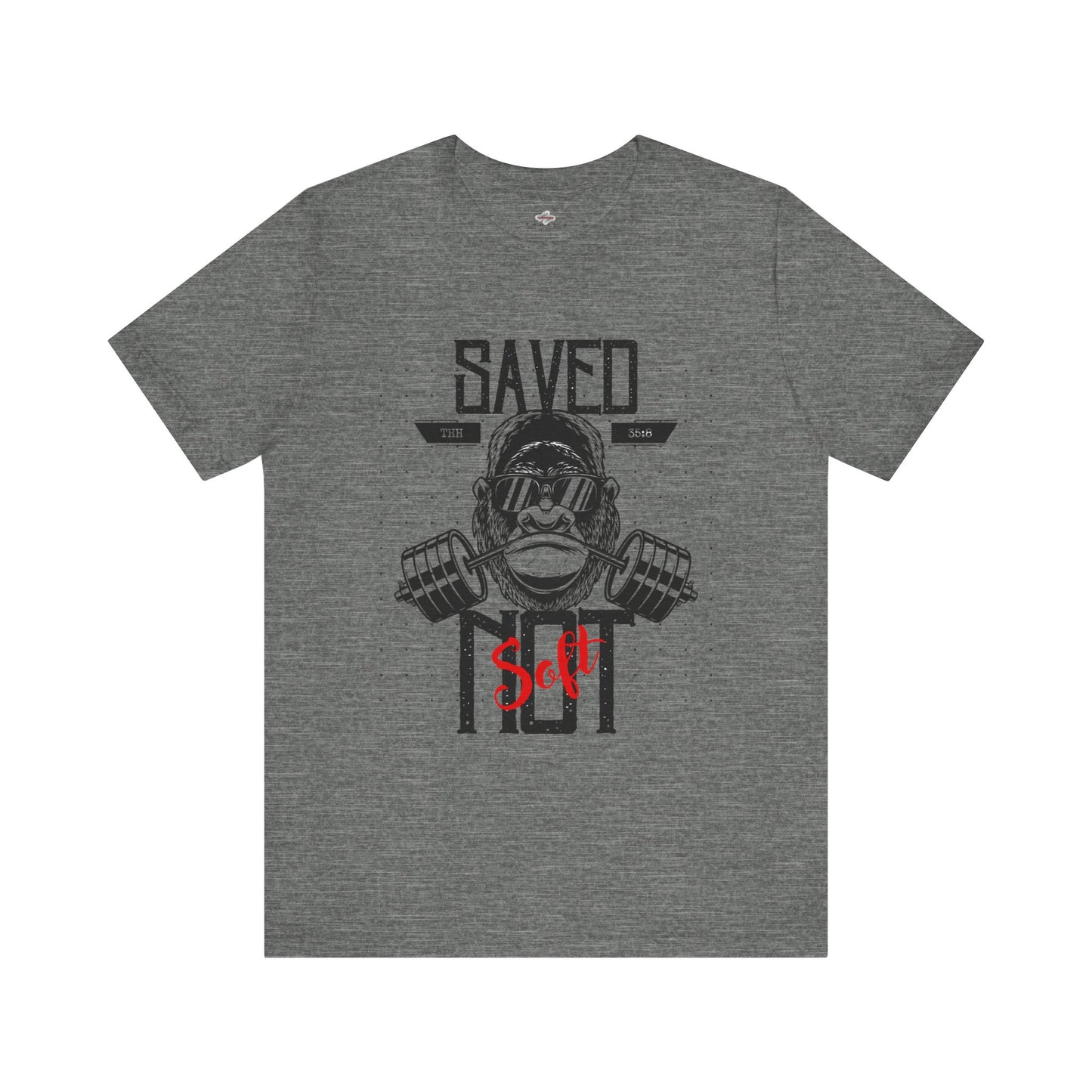 Saved Tee for Fitness Enthusiasts, Motivational Workout Shirt, Casual Everyday Wear, Gift for Gym Lovers, Celebrating Achievements