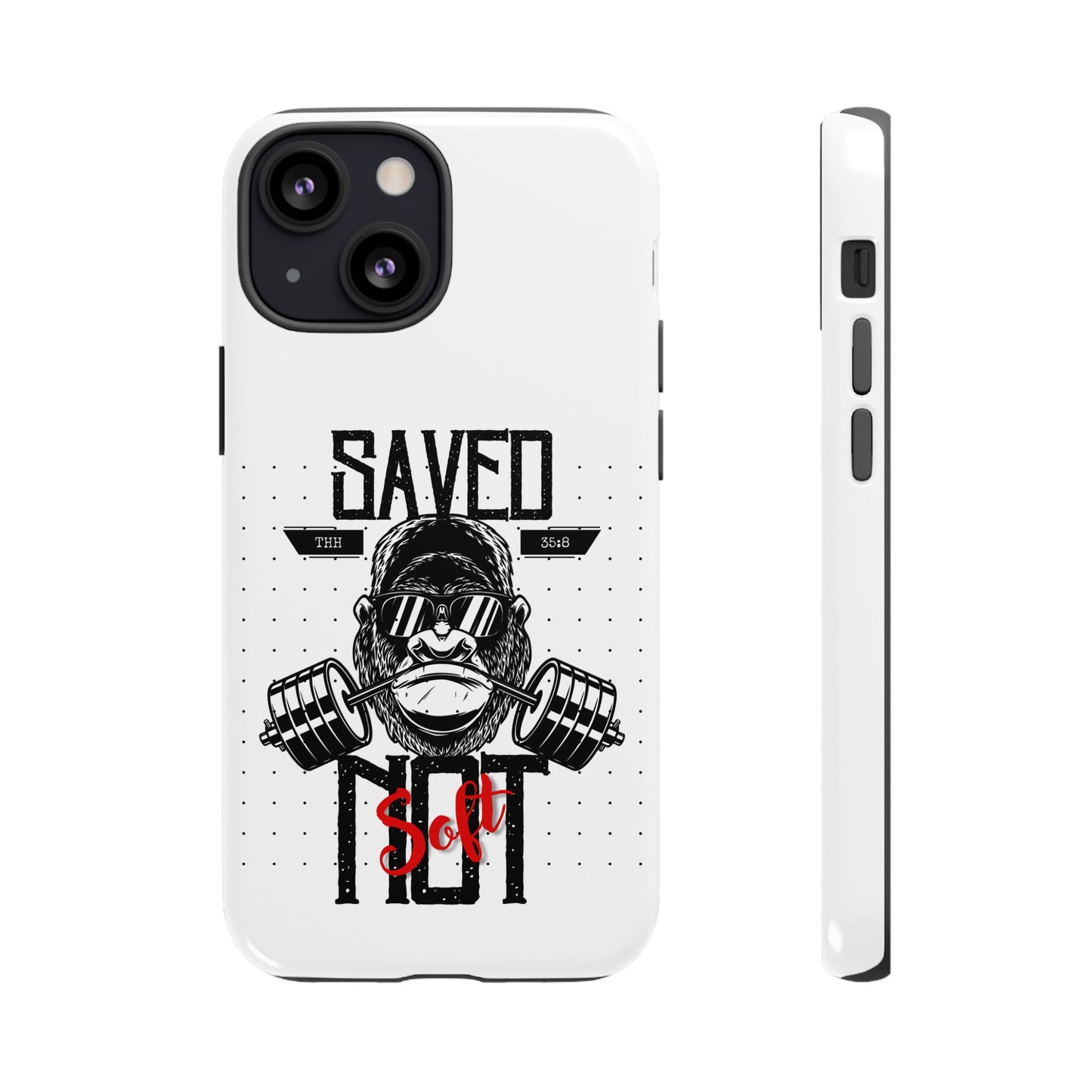 Tough Cases - Heavy Duty Phone Case for Fitness Lovers, Gym Accessories, Workout Gifts, Saved by Lift Design, Tough Armor