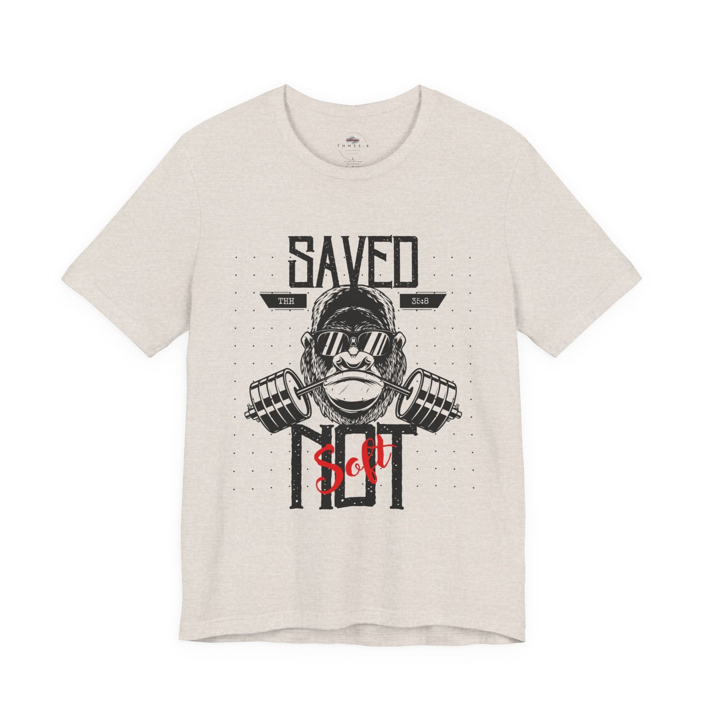 Saved Tee for Fitness Enthusiasts, Motivational Workout Shirt, Casual Everyday Wear, Gift for Gym Lovers, Celebrating Achievements