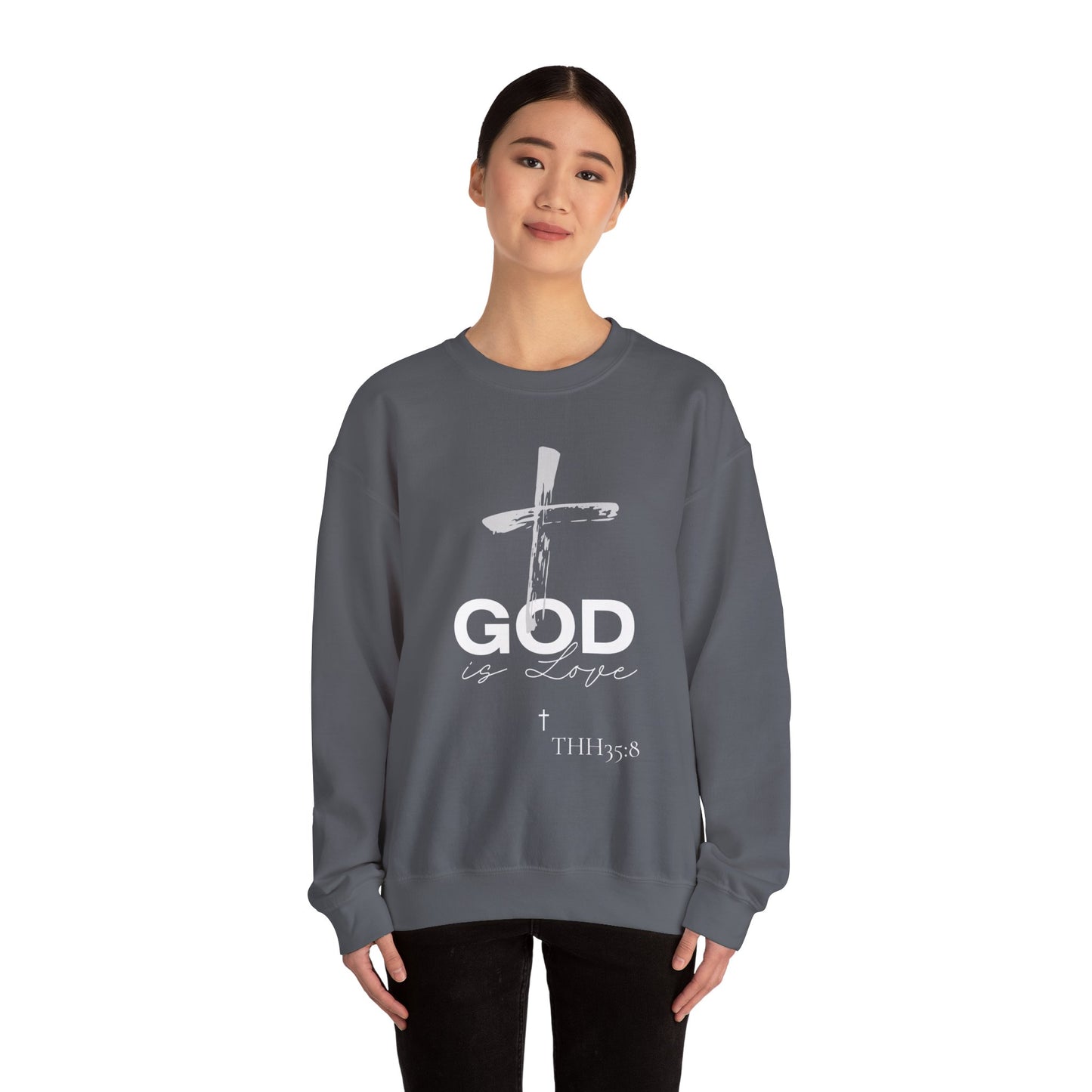 Faith-Inspired Crewneck Sweatshirt | Cozy Christian Apparel, Religious Gift, God is Love, Perfect for Church and Everyday Wear