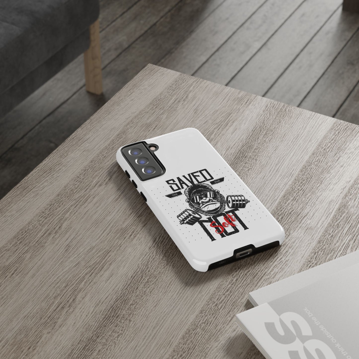Tough Cases - Heavy Duty Phone Case for Fitness Lovers, Gym Accessories, Workout Gifts, Saved by Lift Design, Tough Armor