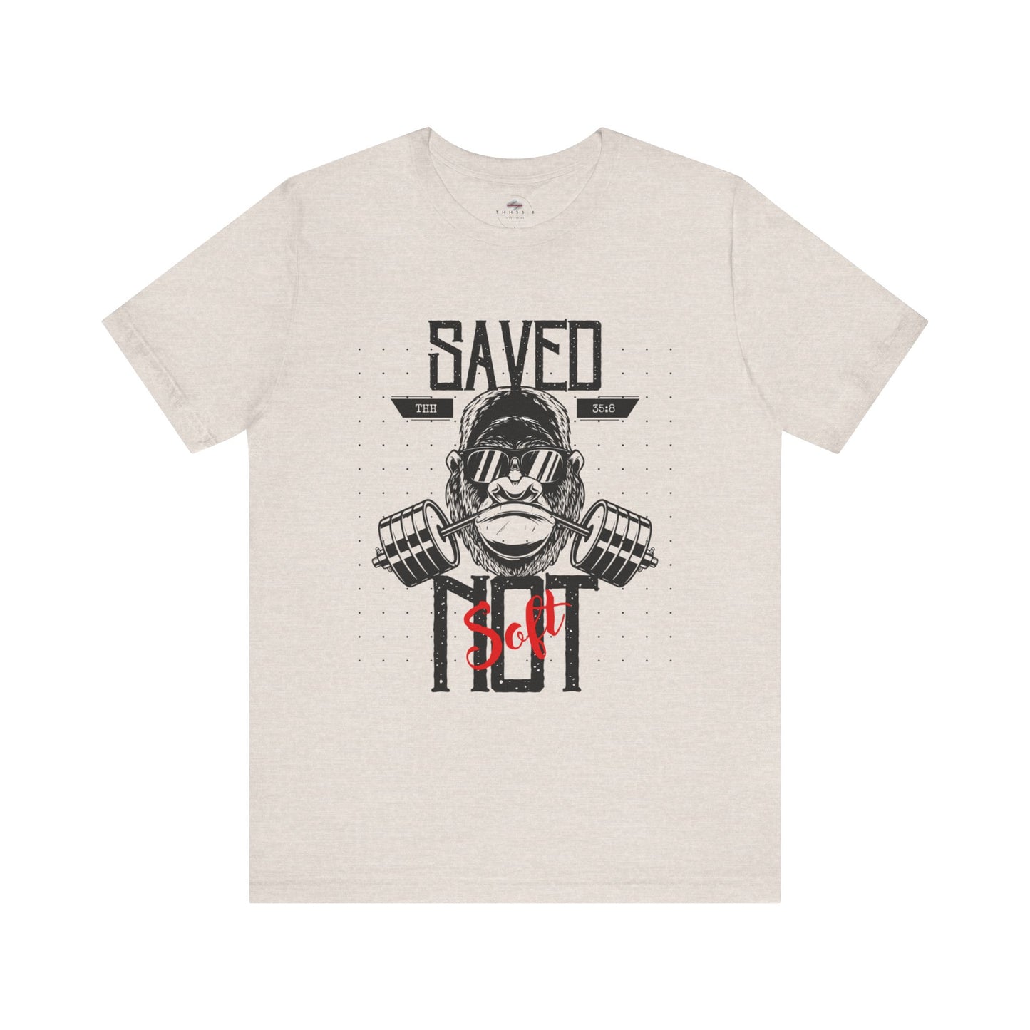 Saved Tee for Fitness Enthusiasts, Motivational Workout Shirt, Casual Everyday Wear, Gift for Gym Lovers, Celebrating Achievements